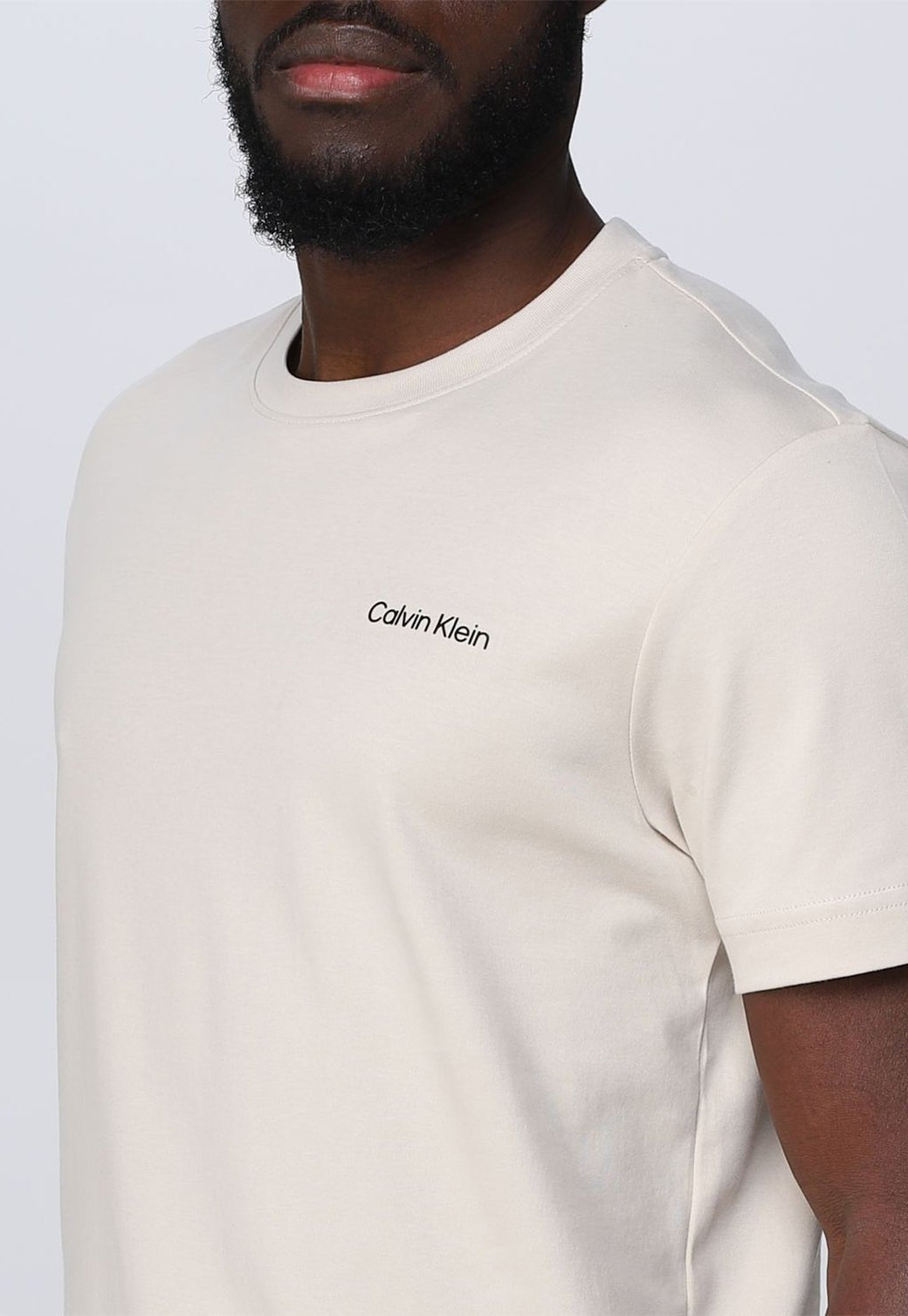 CRO LOGO INTERLOCK T-SHIRT Stony Beige 893625274 - Calvin Klein