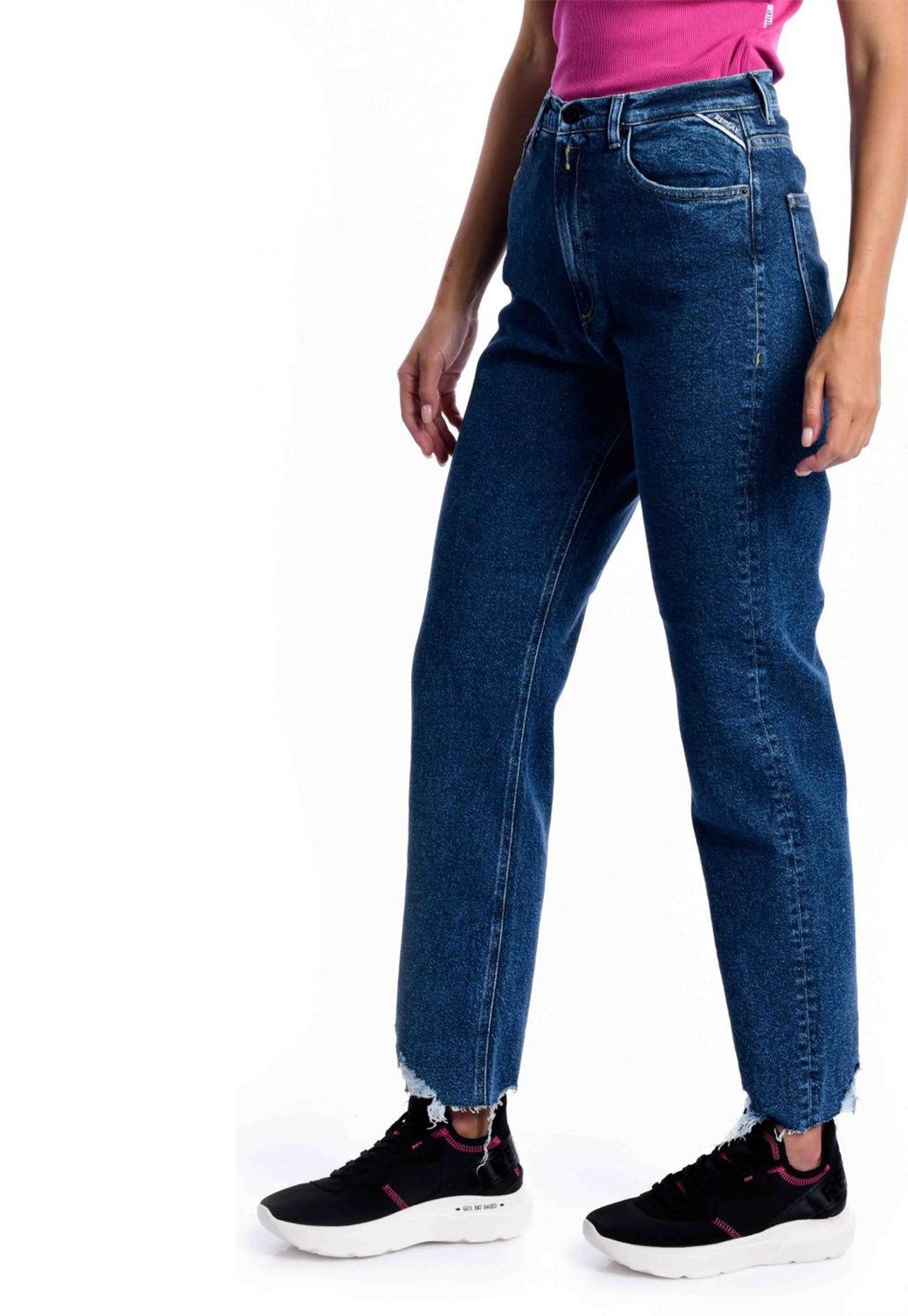 ג'ינס ארוך עם קרעים בסיומת לנשים - Replay