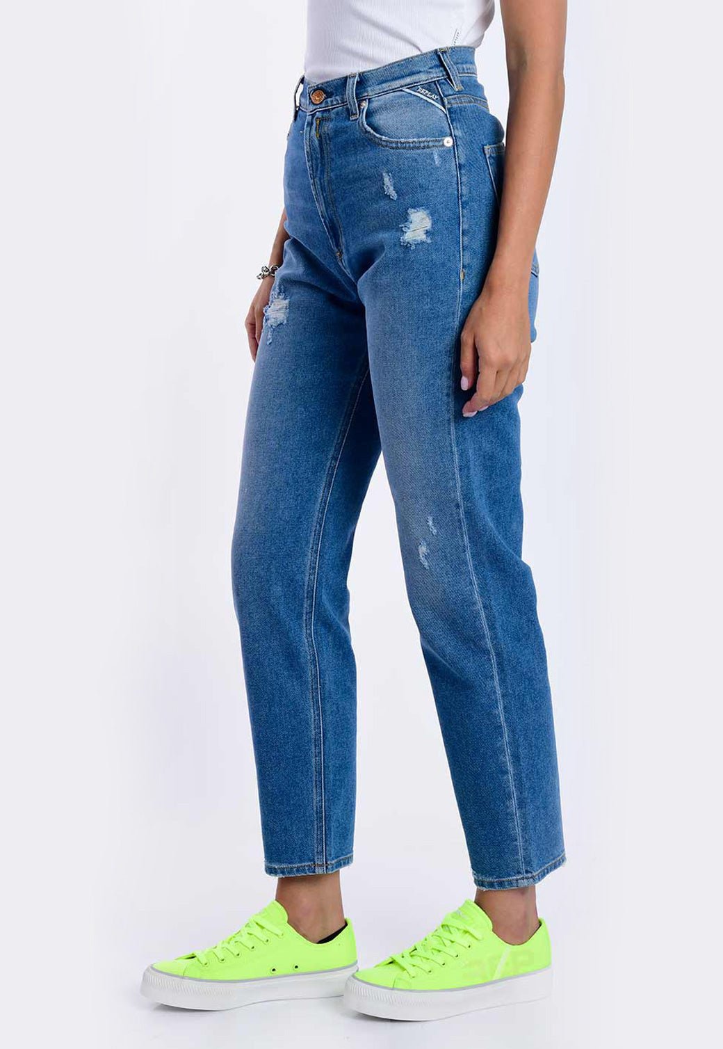 ג'ינס ארוך עם קרעים לנשים - Replay