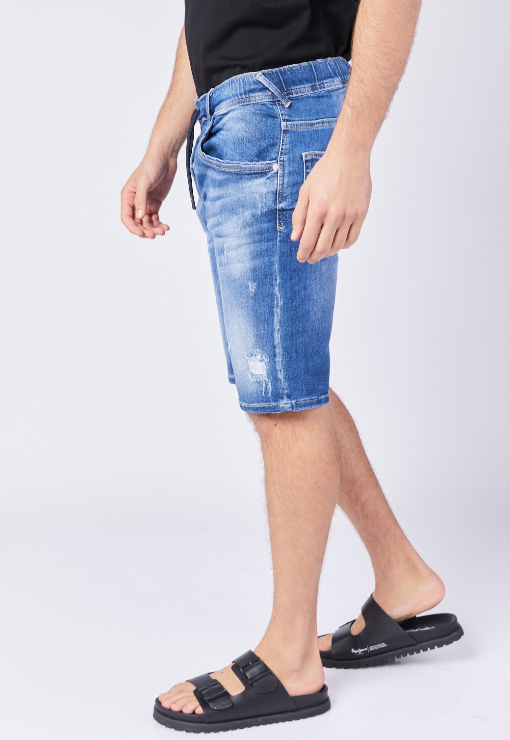 ג'ינס ברמודה עם גומי לגברים - Pepe Jeans