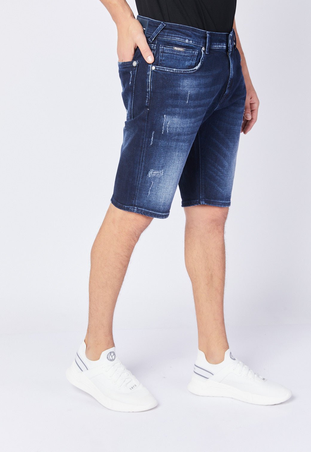 ג'ינס ברמודה משופשף לגברים - Pepe Jeans