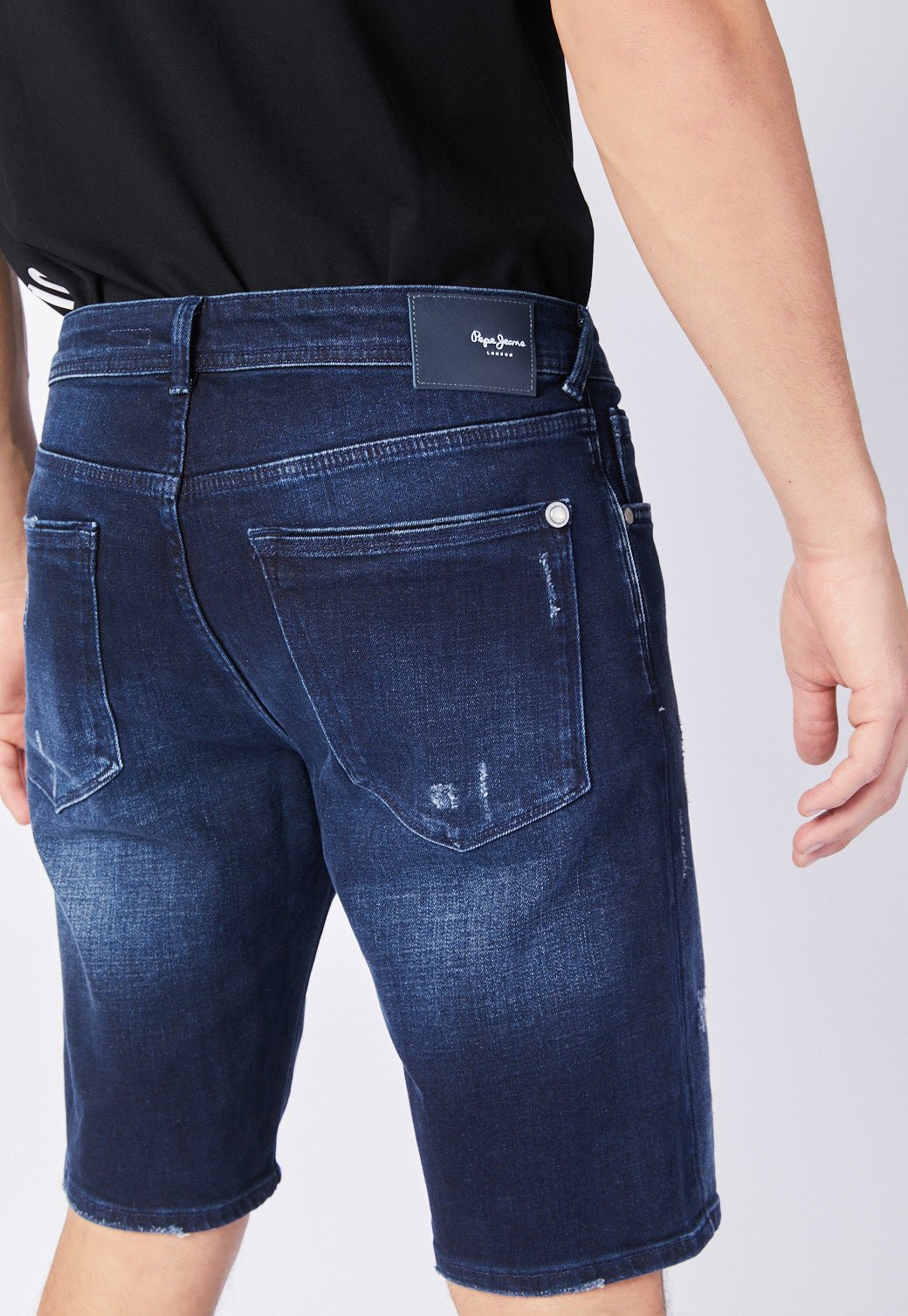 ג'ינס ברמודה משופשף לגברים - Pepe Jeans