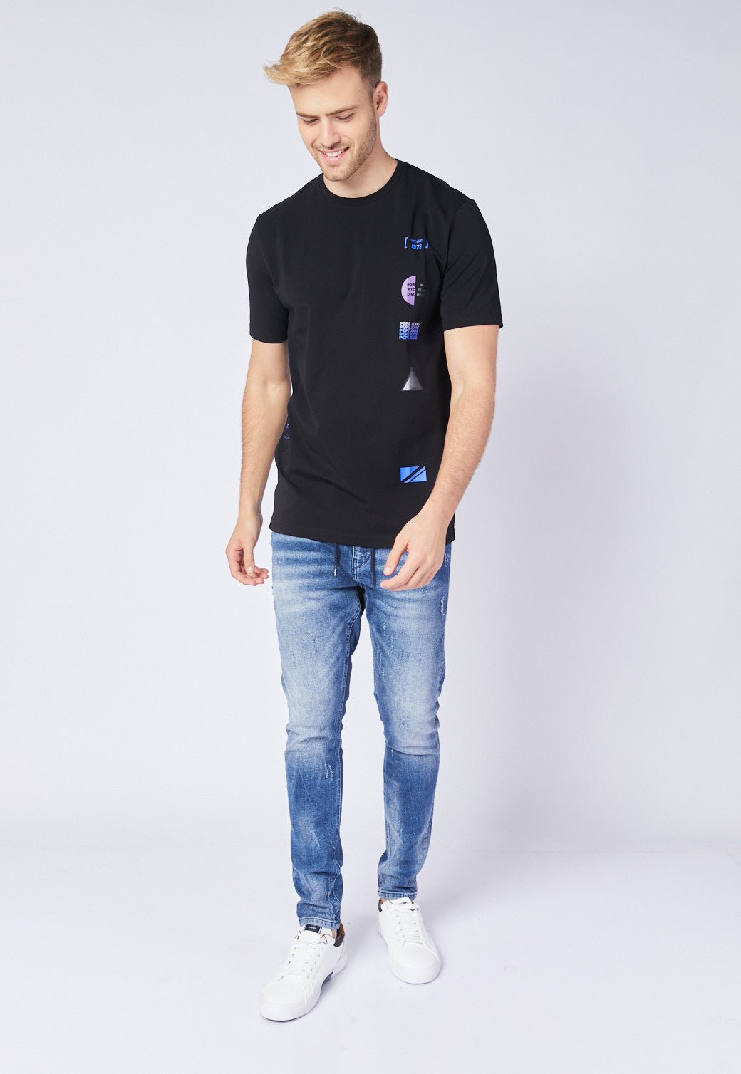 ג'ינס Jagger Slim Fit עם שפשופים - Pepe Jeans