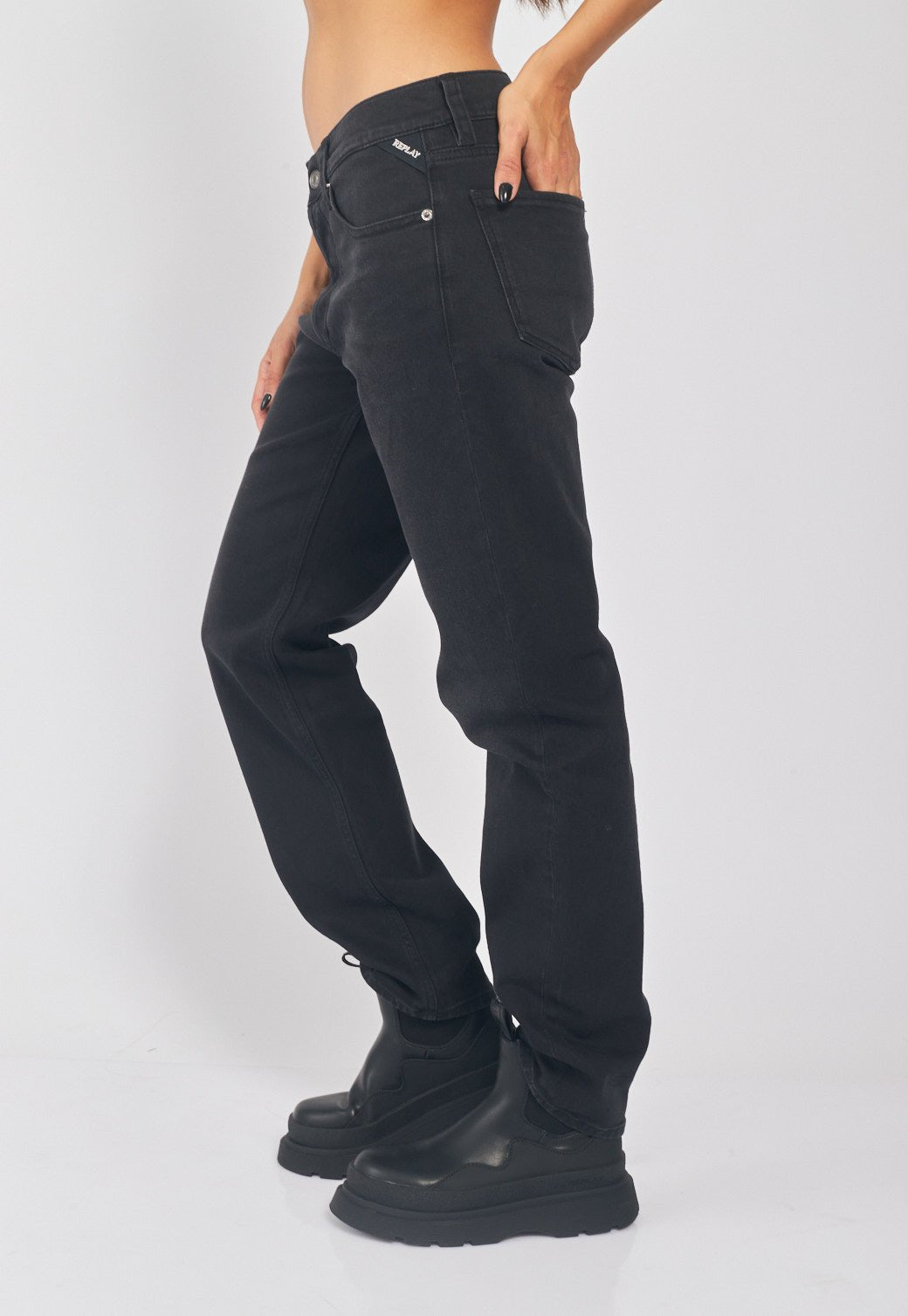 ג'ינס Maijke בגזרה גבוהה נשים - Replay