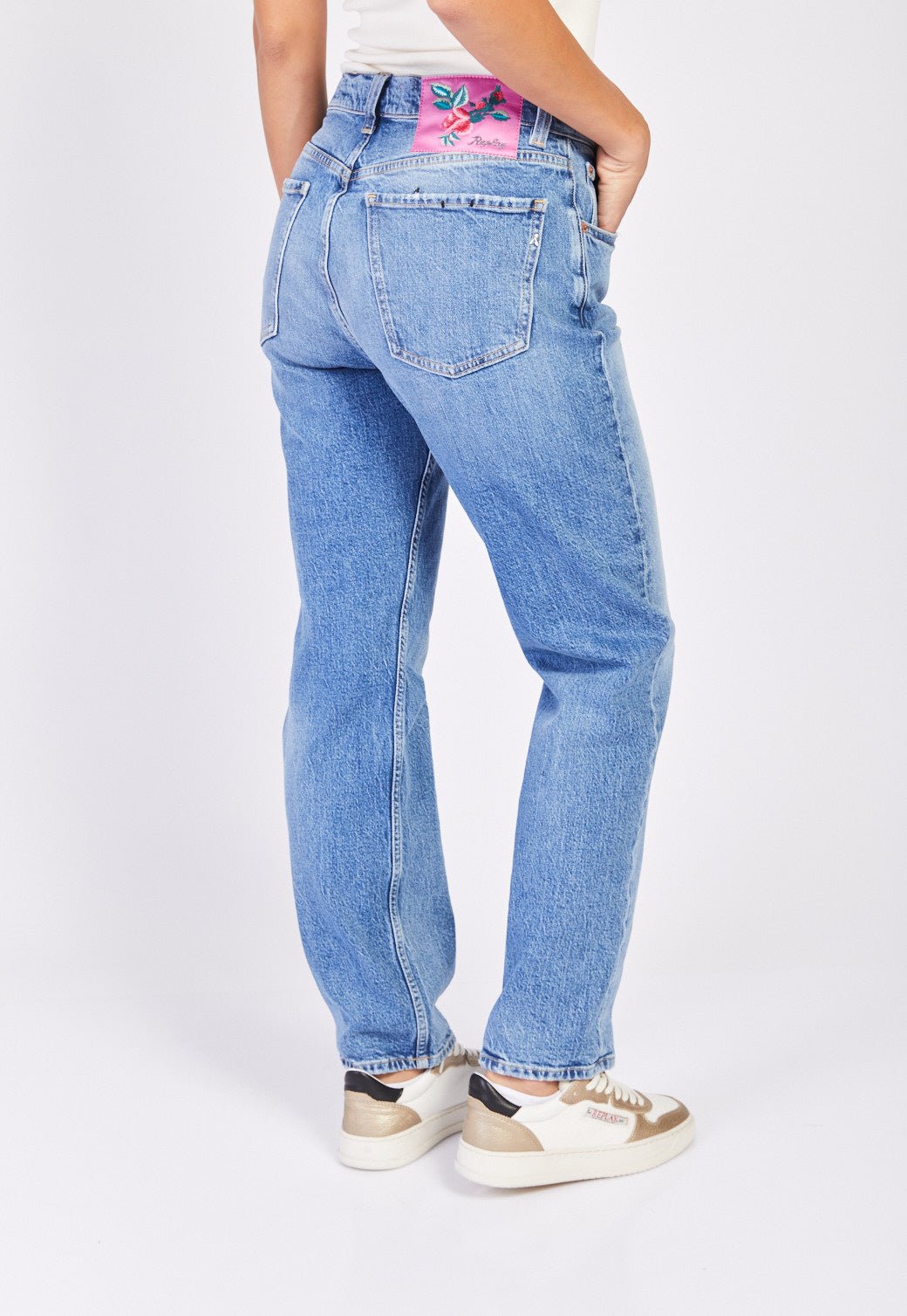 ג'ינס Maijke בגזרה גבוהה נשים - Replay