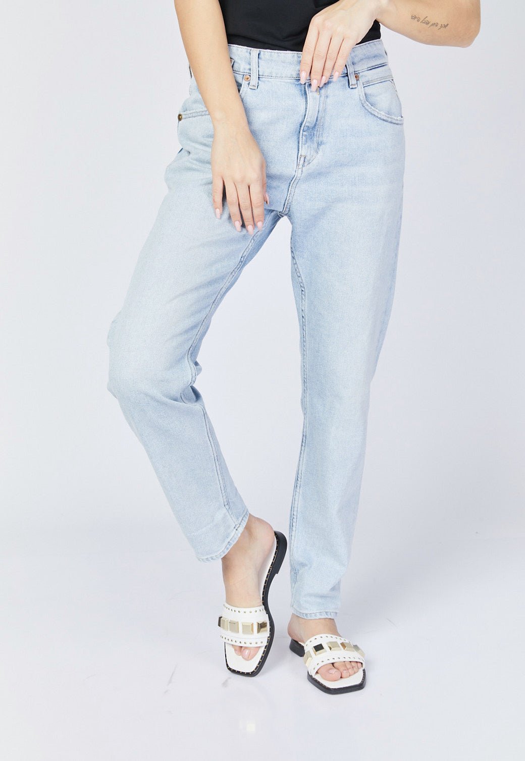 ג׳ינס נמוך בגזרה ישרה נשים - Replay