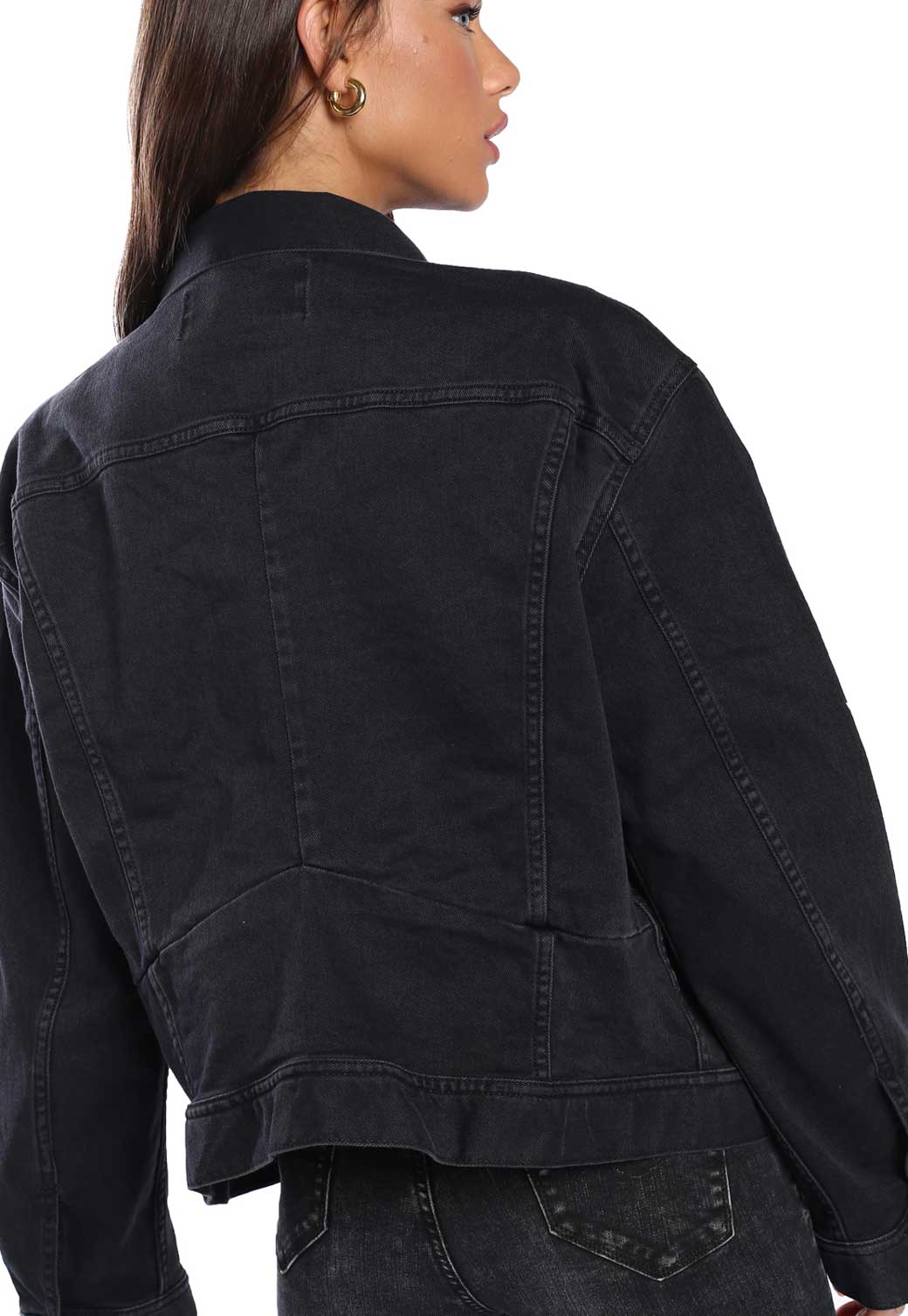 ג'קט ג'ינס לוגו מעל הכיס נשים - Replay