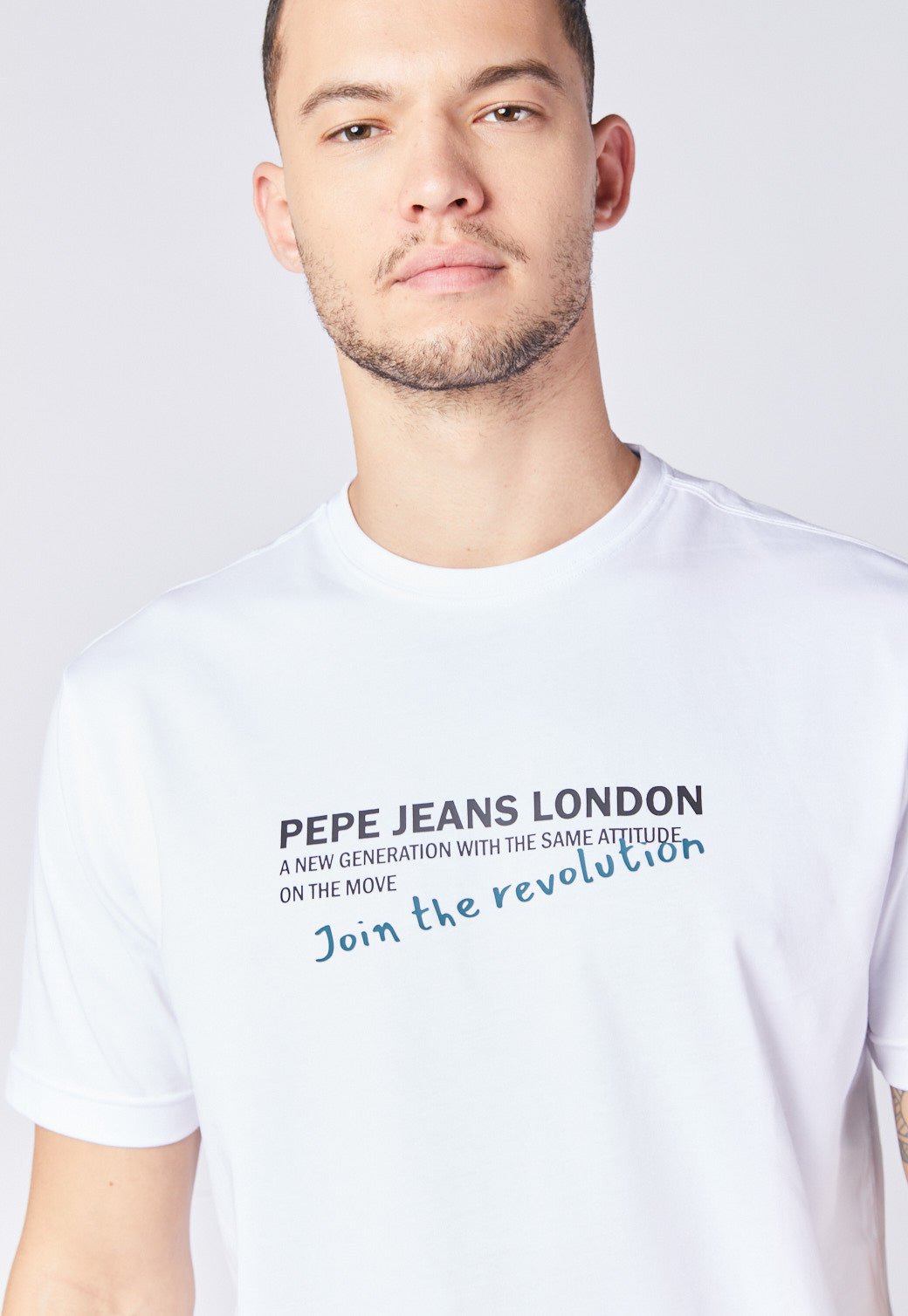 טי שירט קצרה עם הדפס - Pepe Jeans