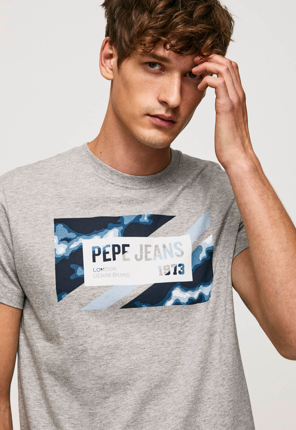 טי שירט קצרה עם הדפס בחזית - Pepe Jeans