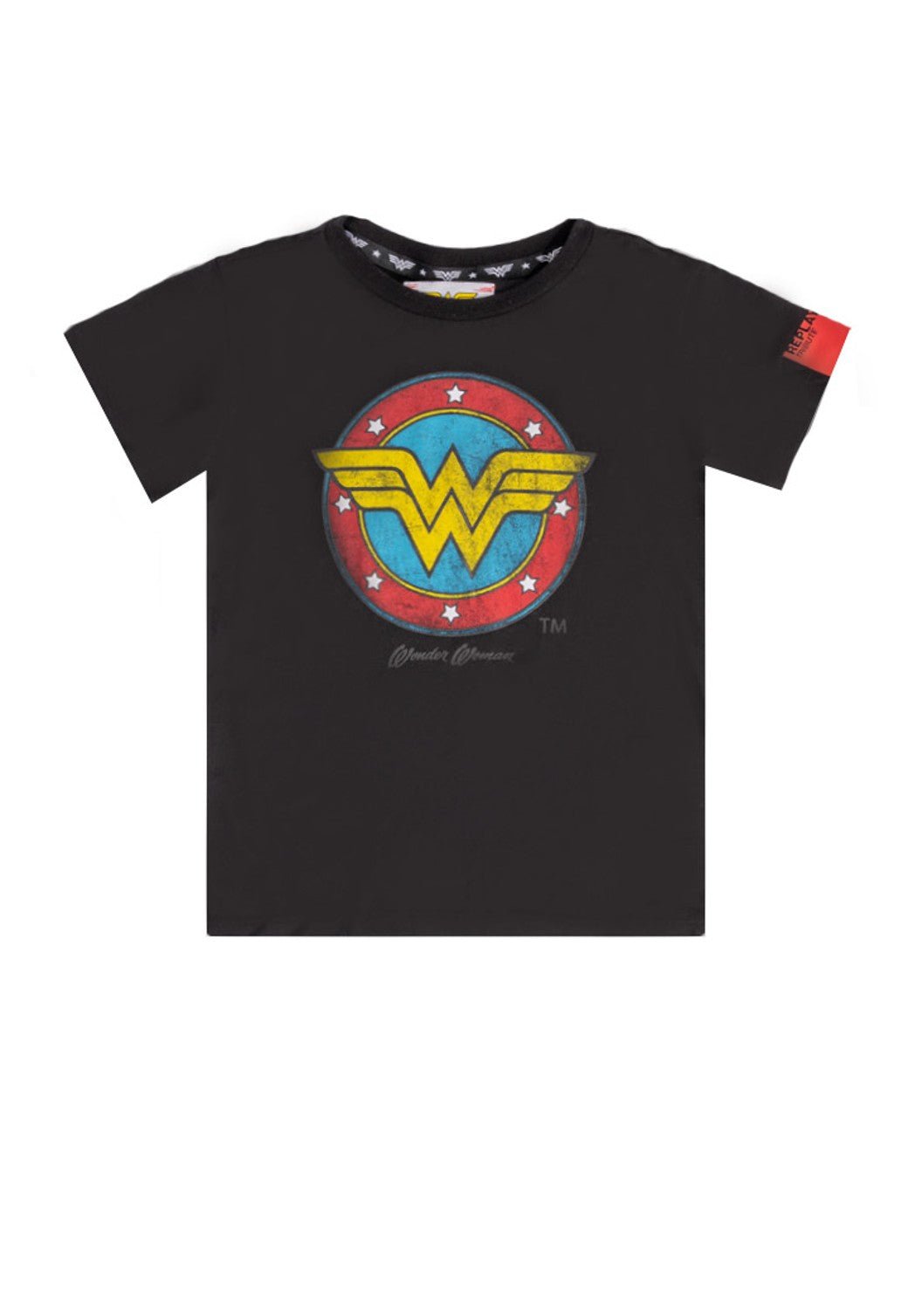 טי שירט קצרה עם הדפס Wonder Woman ילדים - Replay
