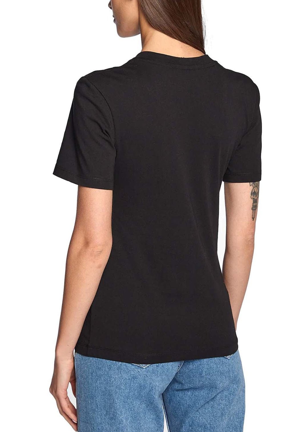 ICRO MONOLOGO SLIM V-NECK TEE Ck Black 893625155 - Calvin Klein