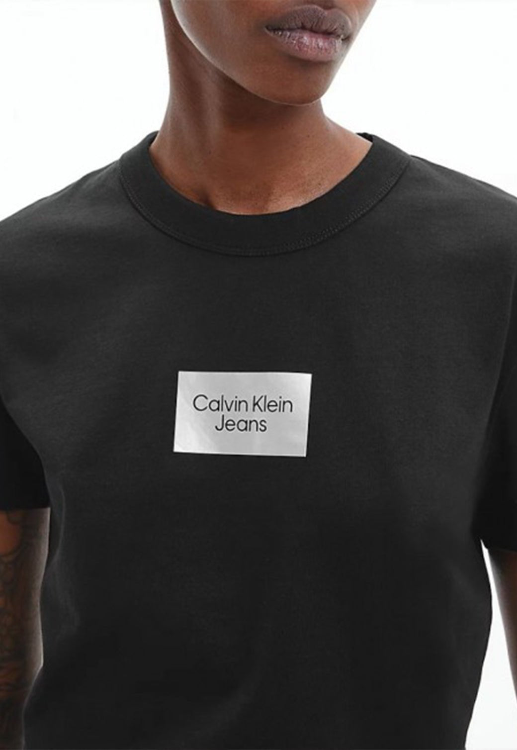 INSTITUTIONAL BOX SLIM TEE Black 893625122 - Calvin Klein