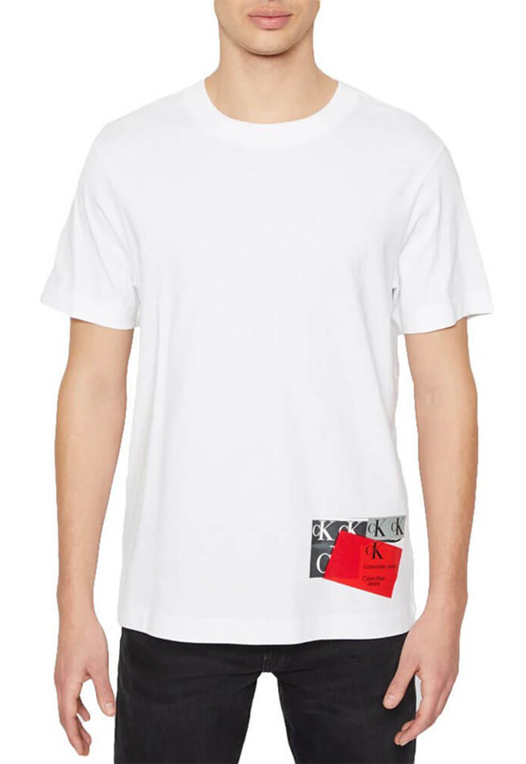 ISRUPTED CK BOX URBAN TEE Bright White 893625264 - Calvin Klein