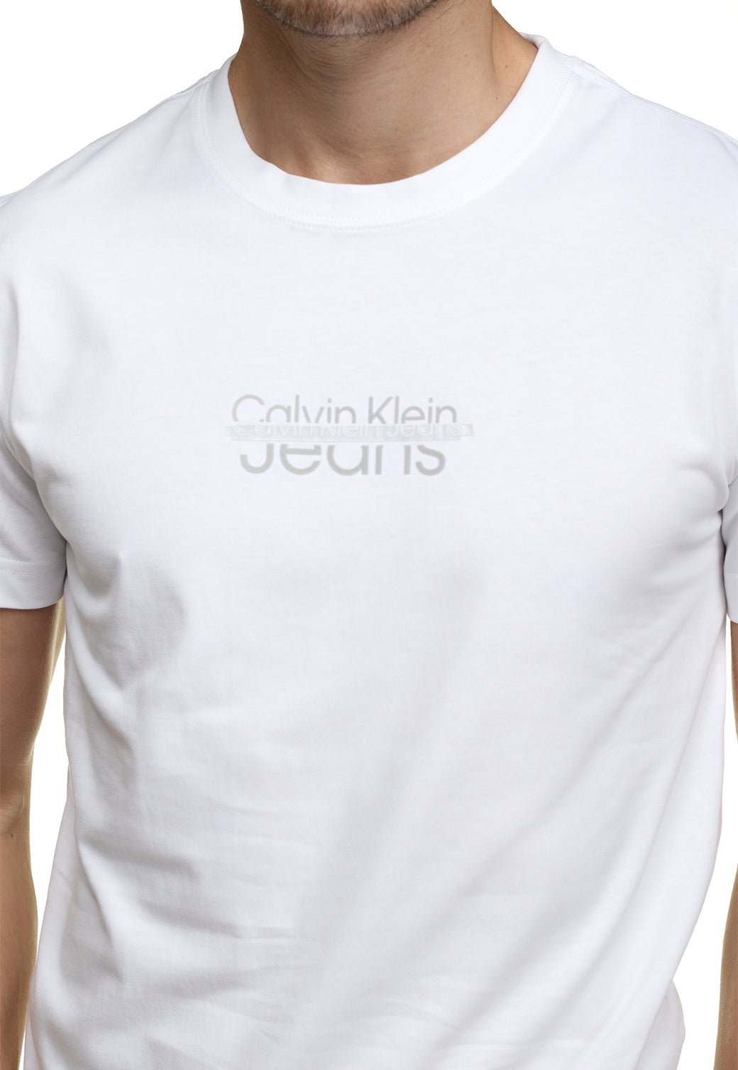 ISRUPTED LACQUER LOGO TEE Bright White 893625238 - Calvin Klein