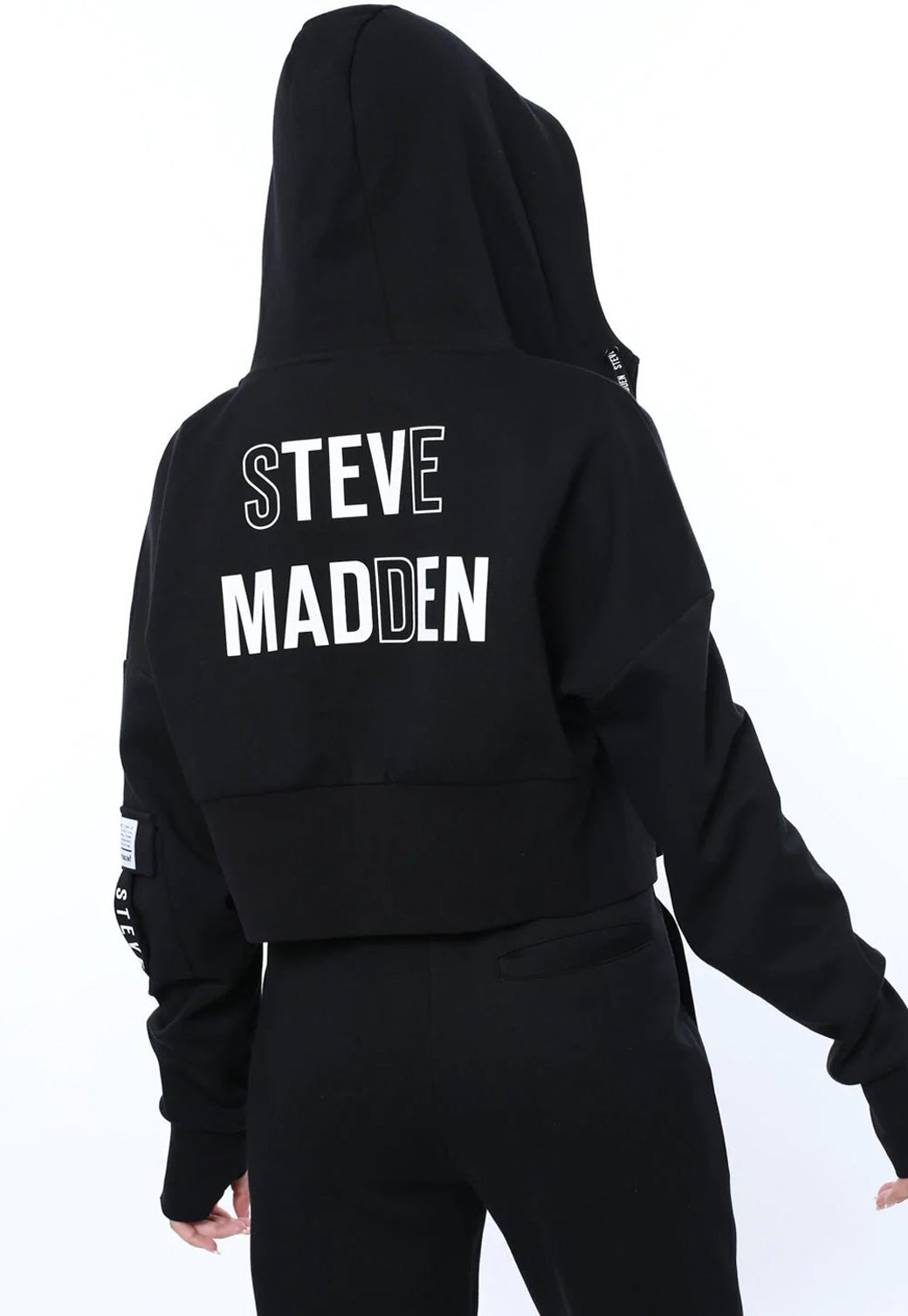 קפוצ'ון קרופ עם לוגו לנשים - Steve Madden