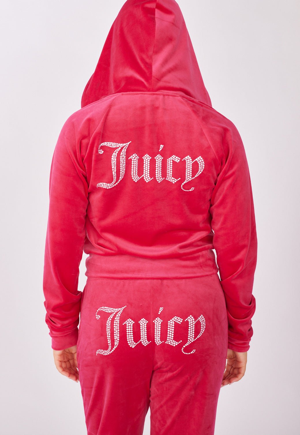 קפוצ'ון Velour בצבע ורוד - Juicy Couture