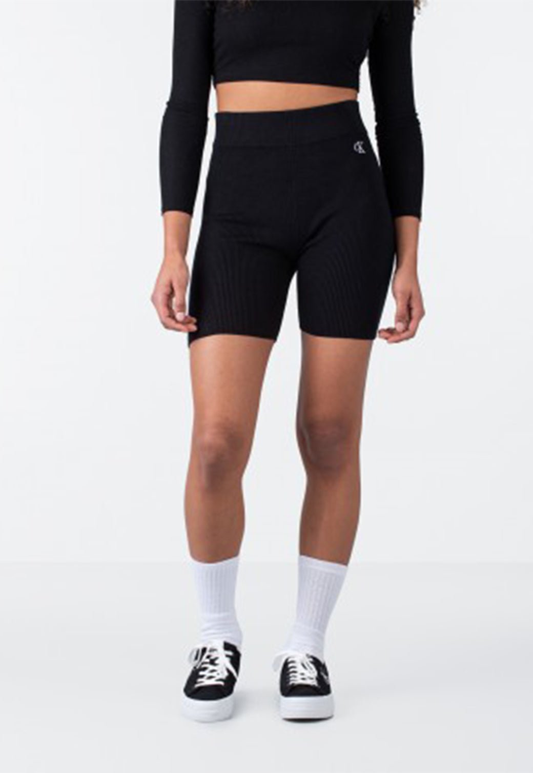 KNITTED CYCLING SHORTS Ck Black 893626955 - Calvin Klein