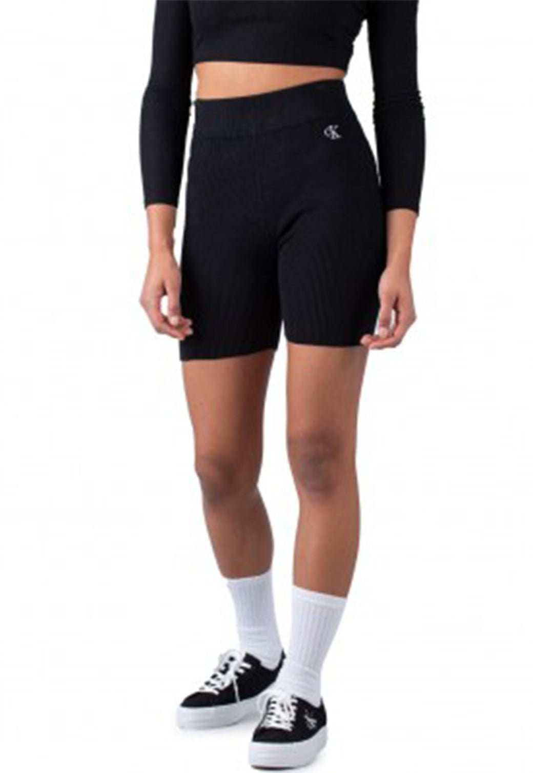 KNITTED CYCLING SHORTS Ck Black 893626955 - Calvin Klein