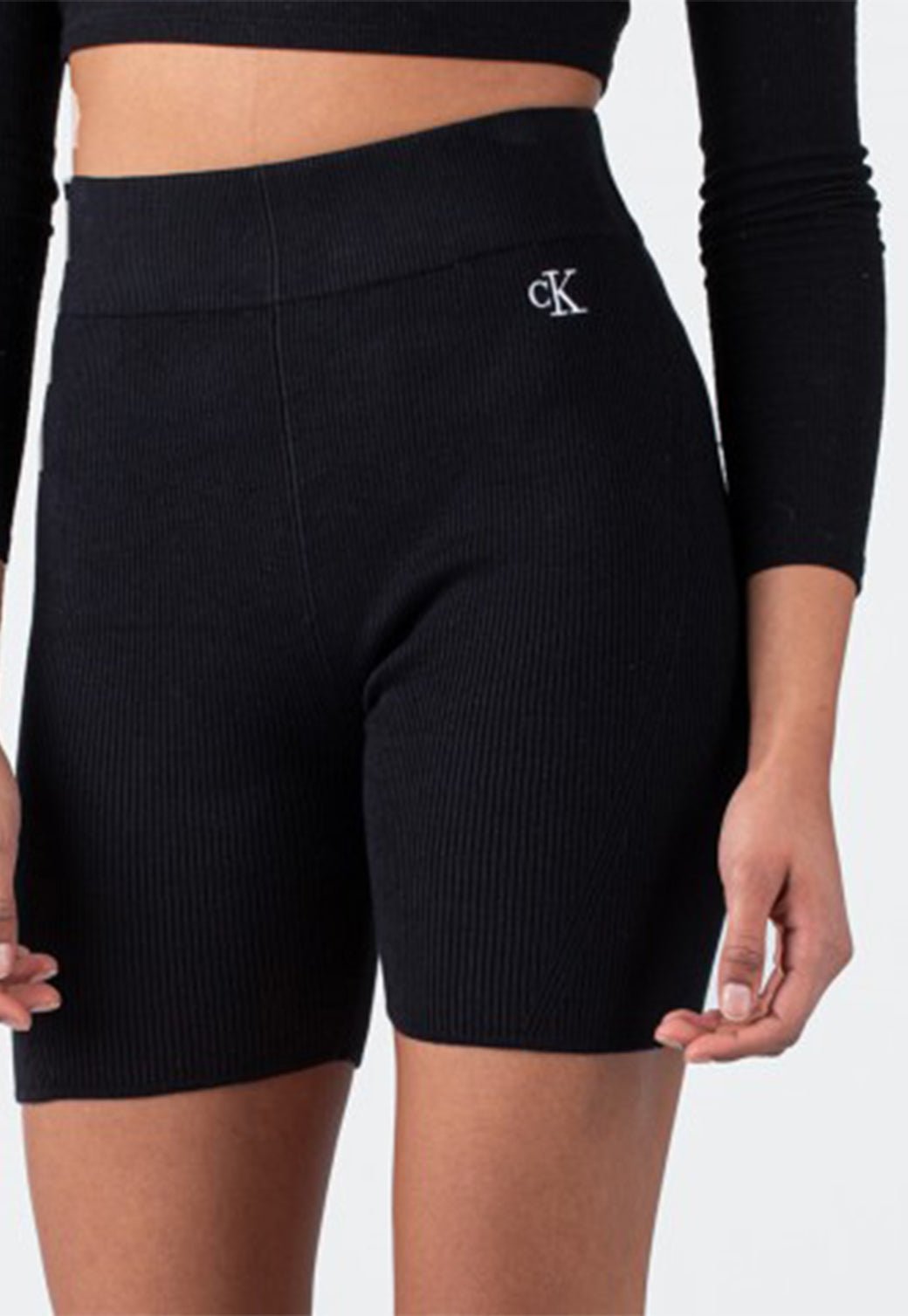 KNITTED CYCLING SHORTS Ck Black 893626955 - Calvin Klein