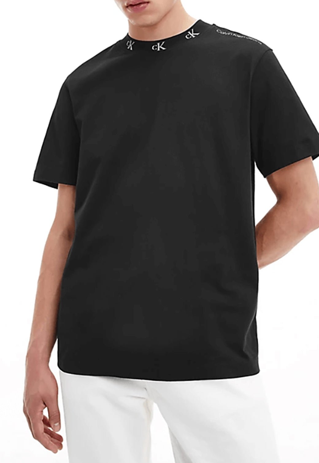 LOGO JACQUARD TEE Ck Black 893624594 - Calvin Klein