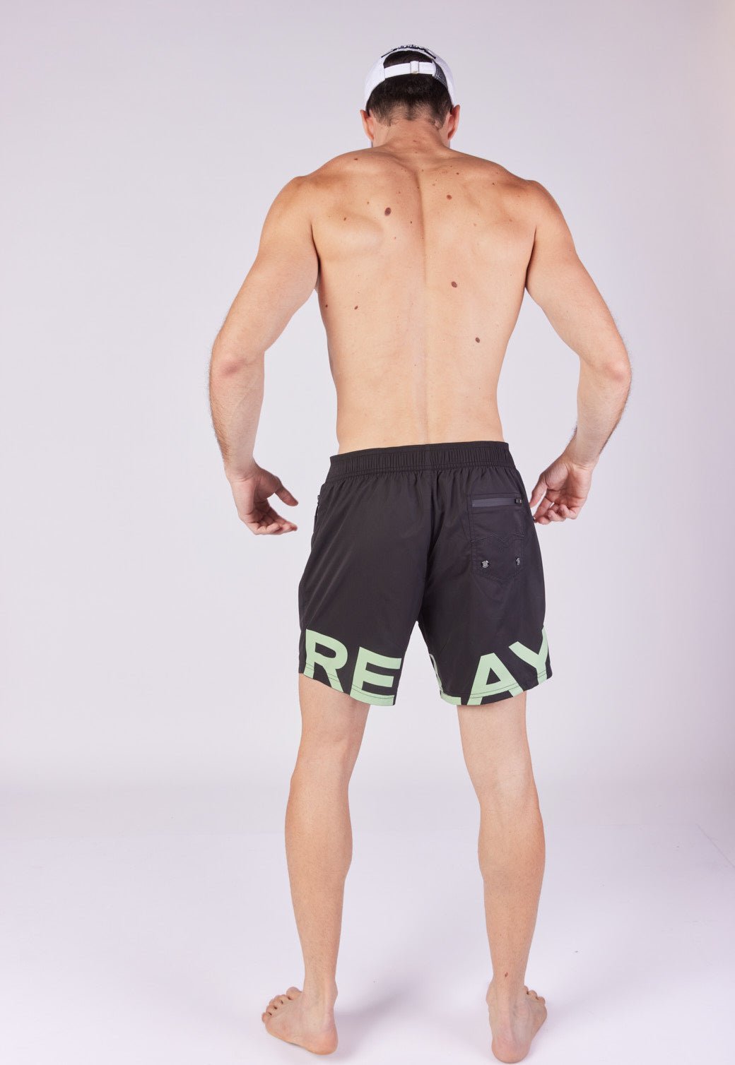 מכנסי בגד ים עם לוגו גברים - Replay