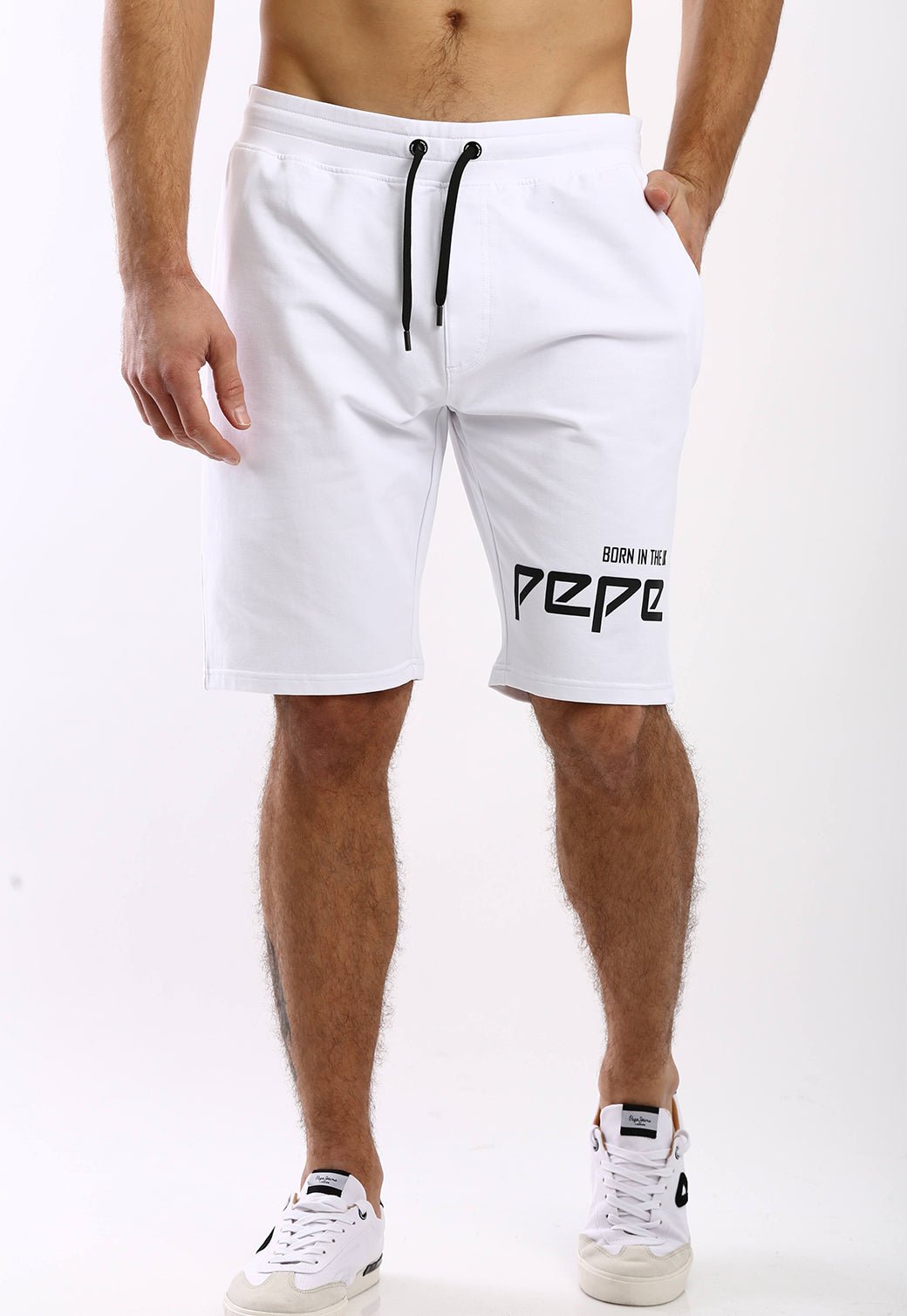 מכנסי ברמודה לוגו לגברים - Pepe Jeans