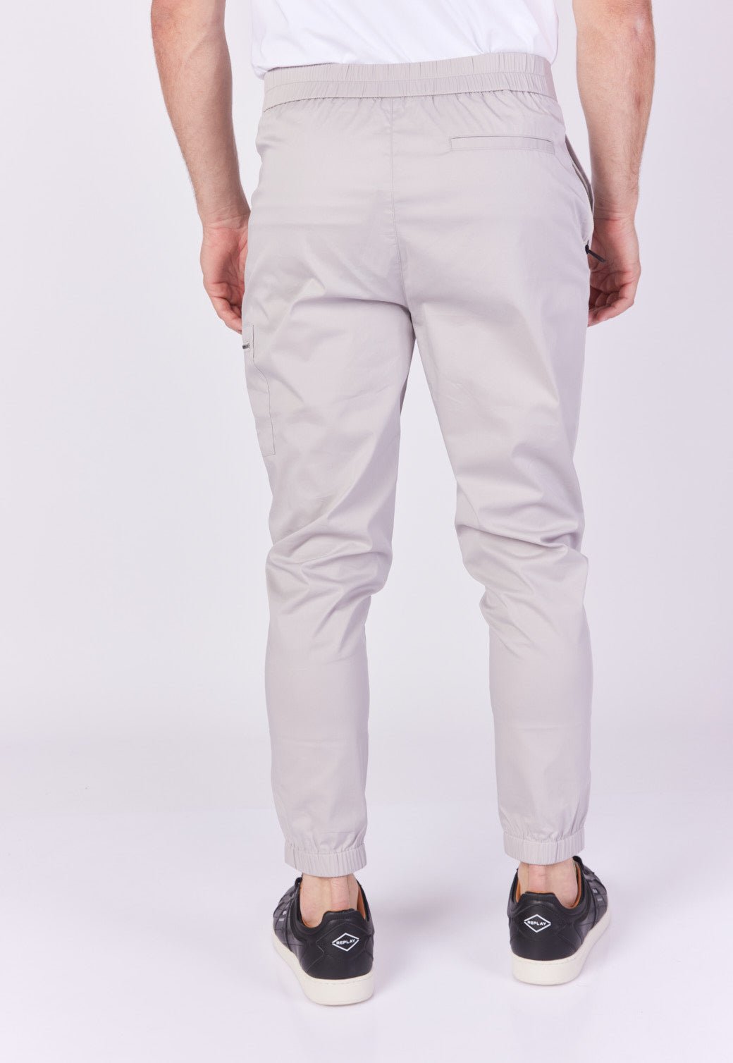 מכנסי דגמ"ח ארוכים בצבע בז' גברים - Replay