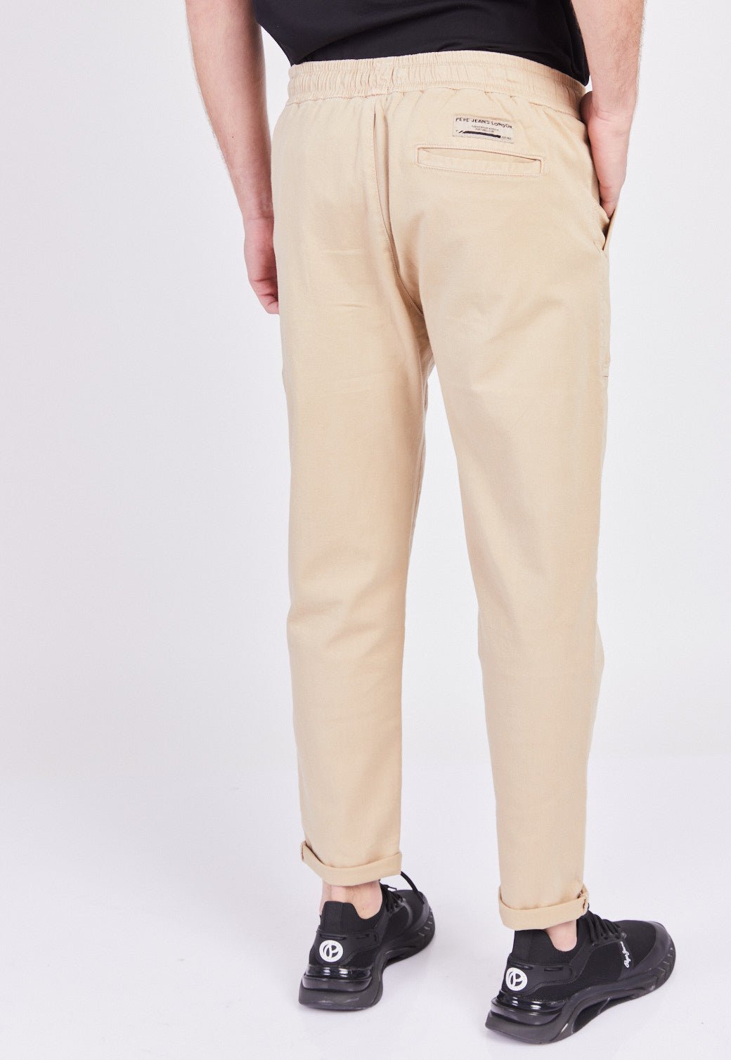 מכנסי דייויד בצבע חאקי לגברים - Pepe Jeans