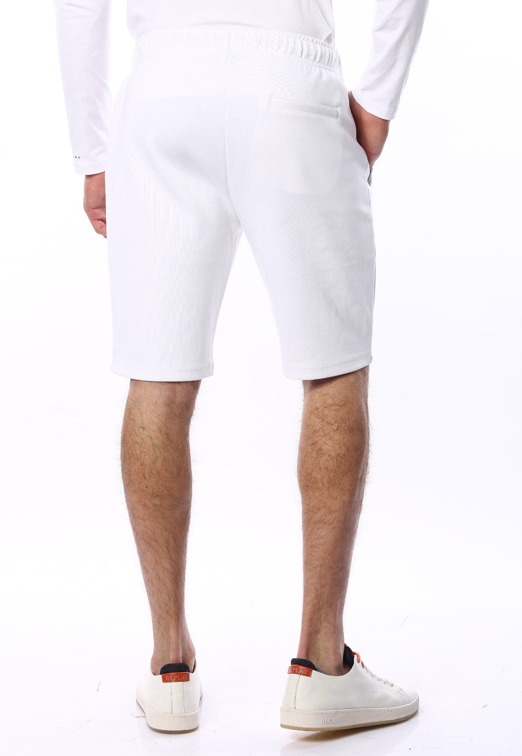 מכנסי פרנץ' טרי לוגו גדול רגל שמאל גברים - Replay