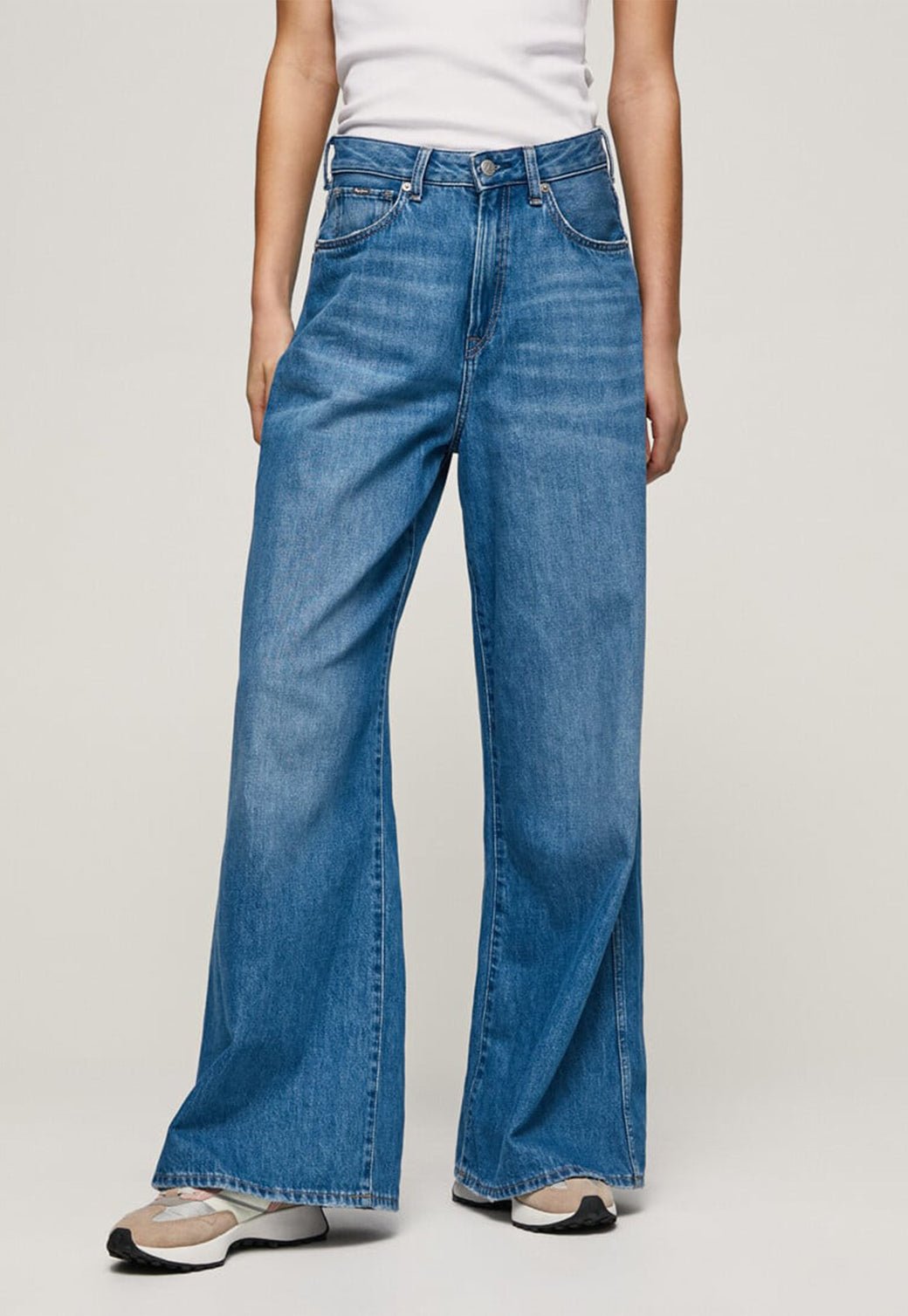 מכנסי ג'ינס Wide Leg ג'יימי נשים - Pepe Jeans