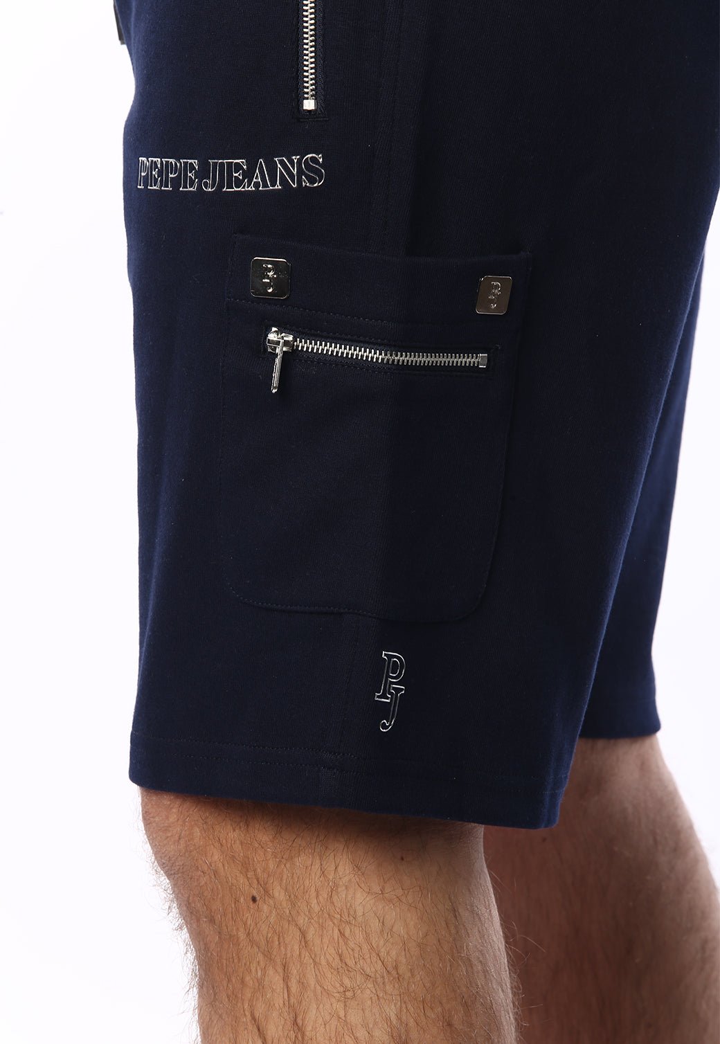 מכנסי טרנינג ברמודה עם כיסים ג'זיאל גברים - Pepe Jeans