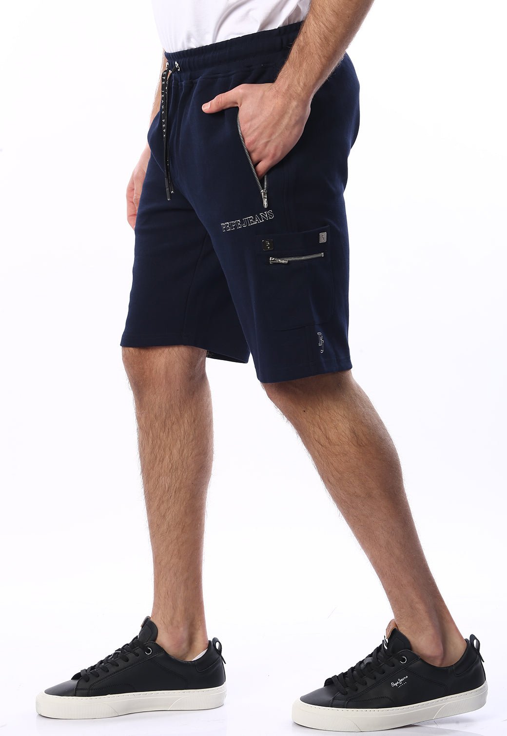 מכנסי טרנינג ברמודה עם כיסים ג'זיאל גברים - Pepe Jeans