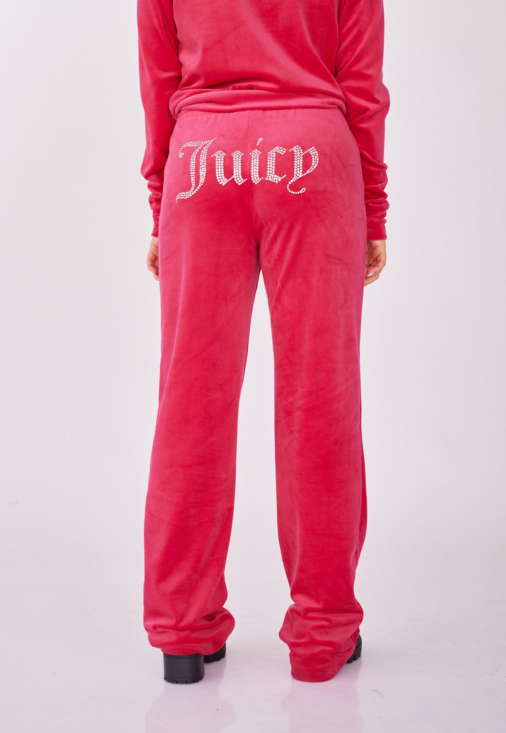 מכנסי Velour Track בצבע ורוד - Juicy Couture