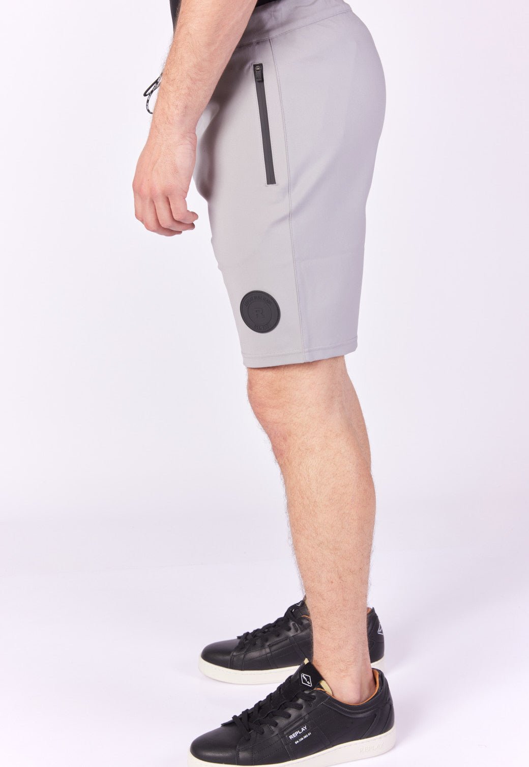 מכנסיים קצרים עם כיסים בצבע אפור גברים - Replay
