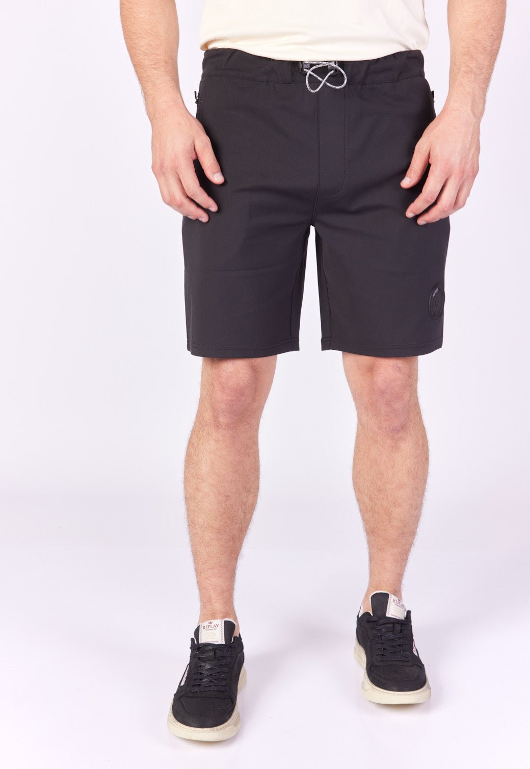 מכנסיים קצרים עם כיסים בצבע שחור גברים - Replay
