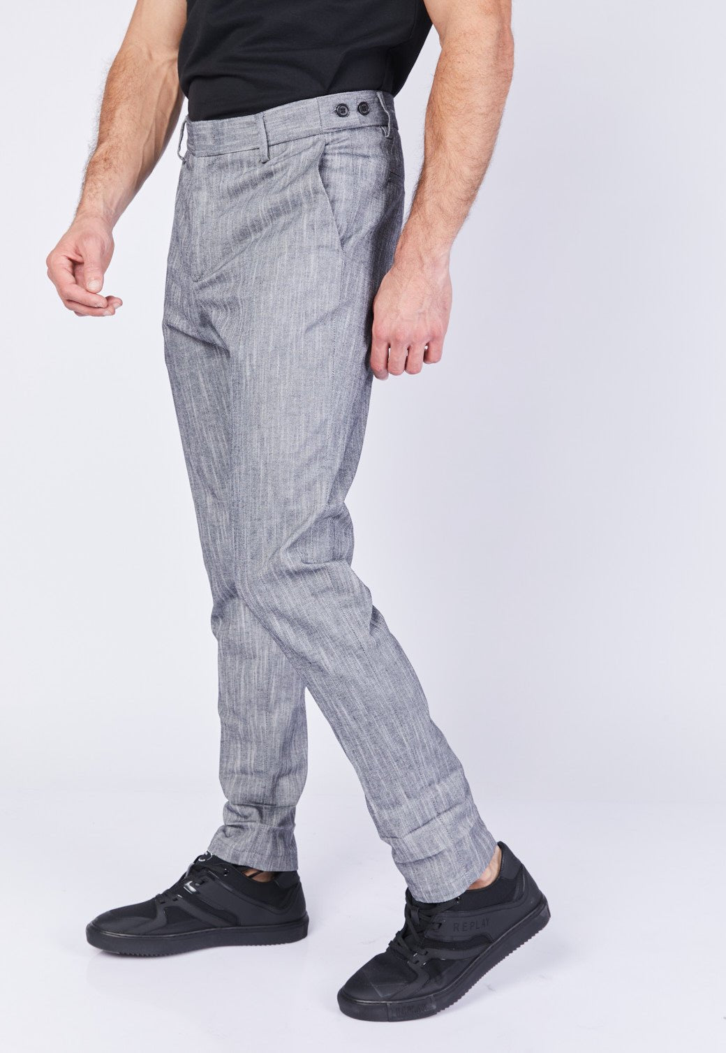 מכנסיים מחוייטים בסגנון סרוק גברים - Replay