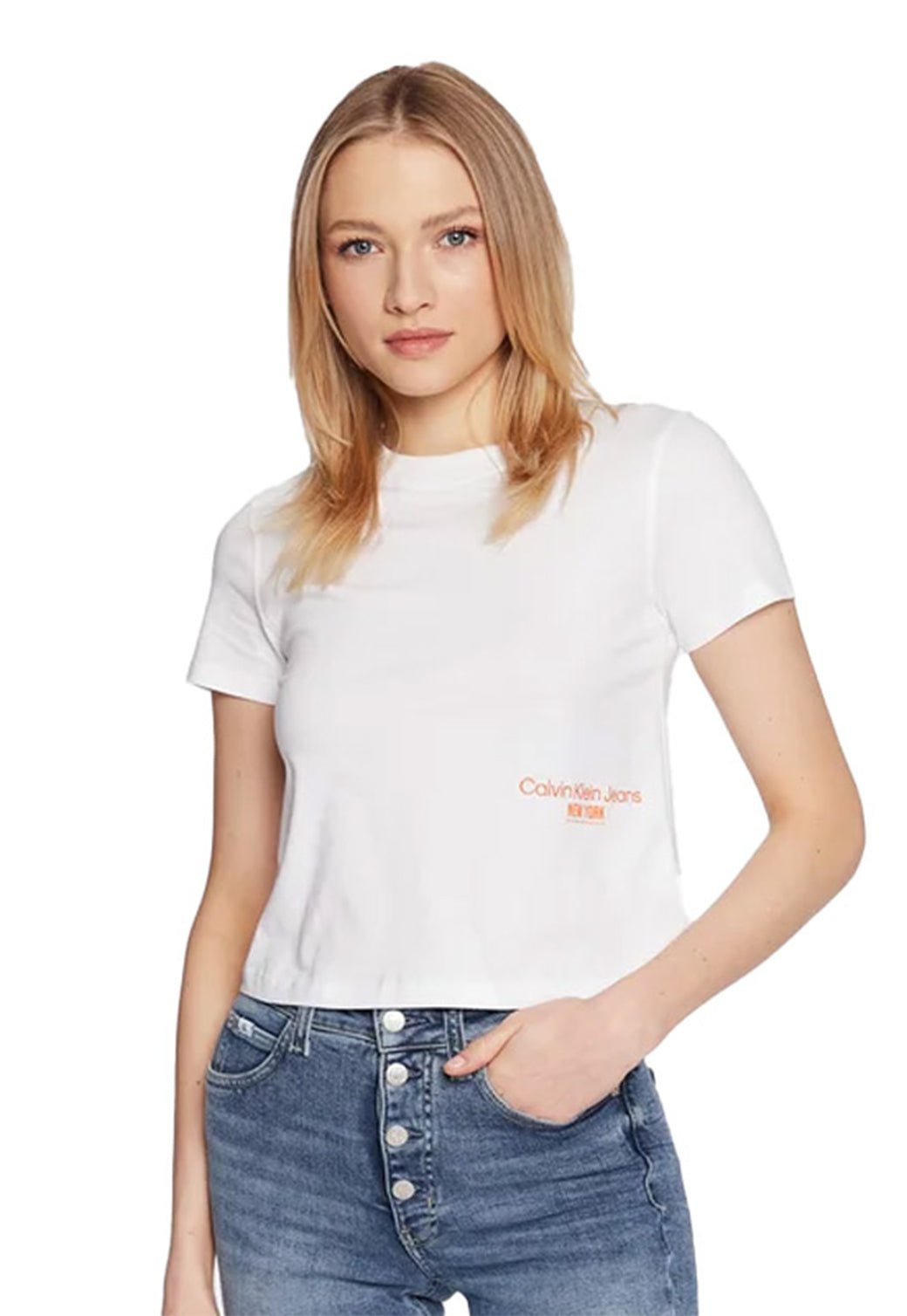 NY LOGO BABY TEE Bright White 893626900 - Calvin Klein