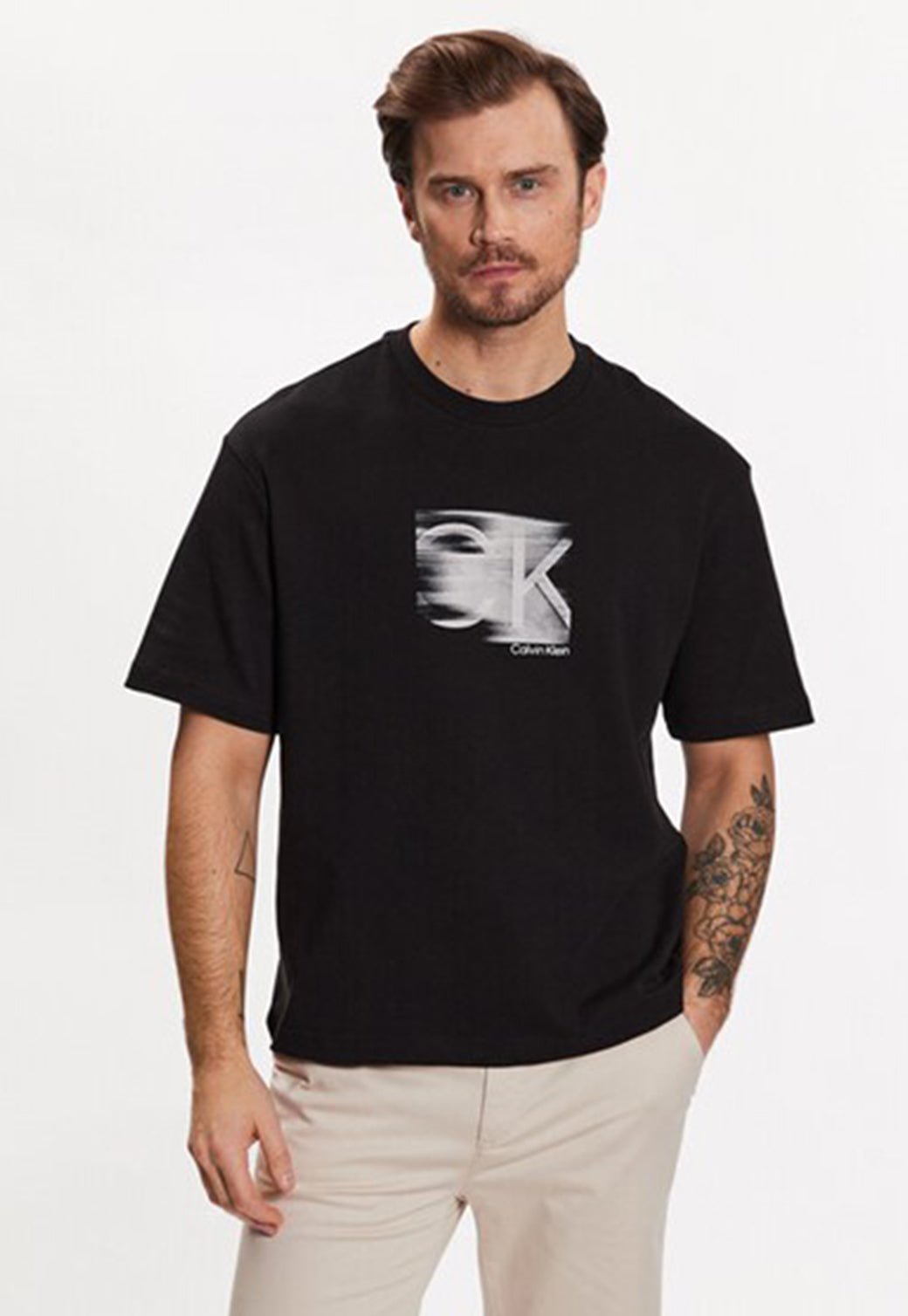 OTION LOGO MODERN COMFORT TEE Ck Black 893627115 - Calvin Klein