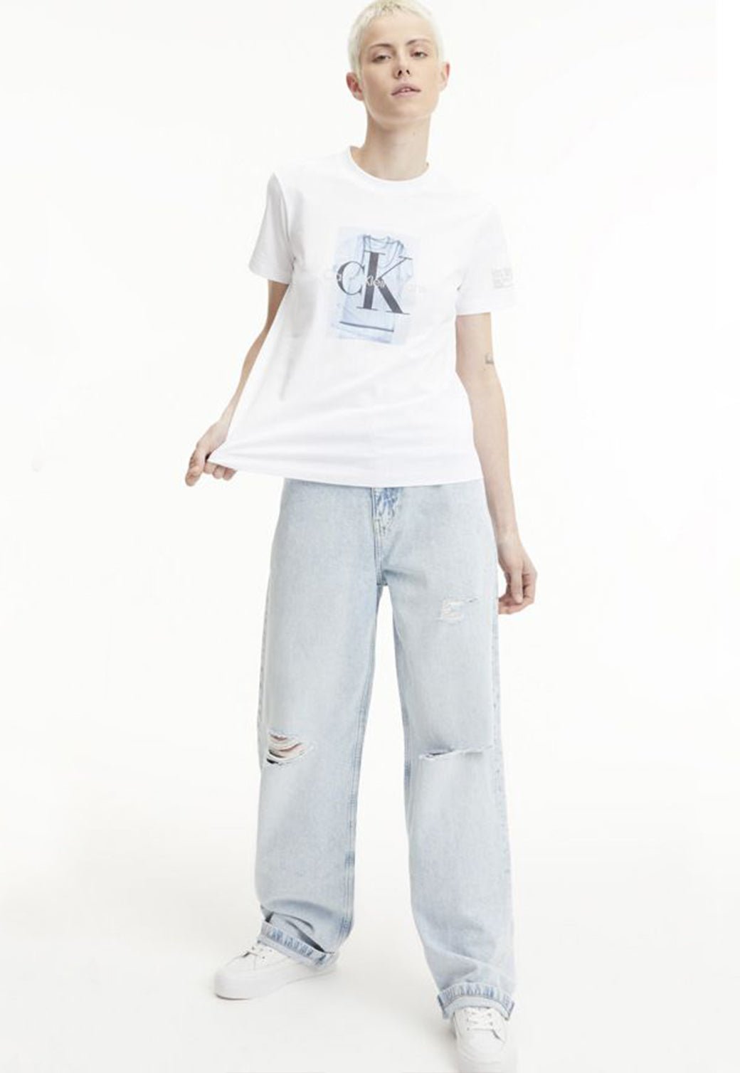 PHOTOPRINT REGULAR TEE Bright White 893625119 - Calvin Klein