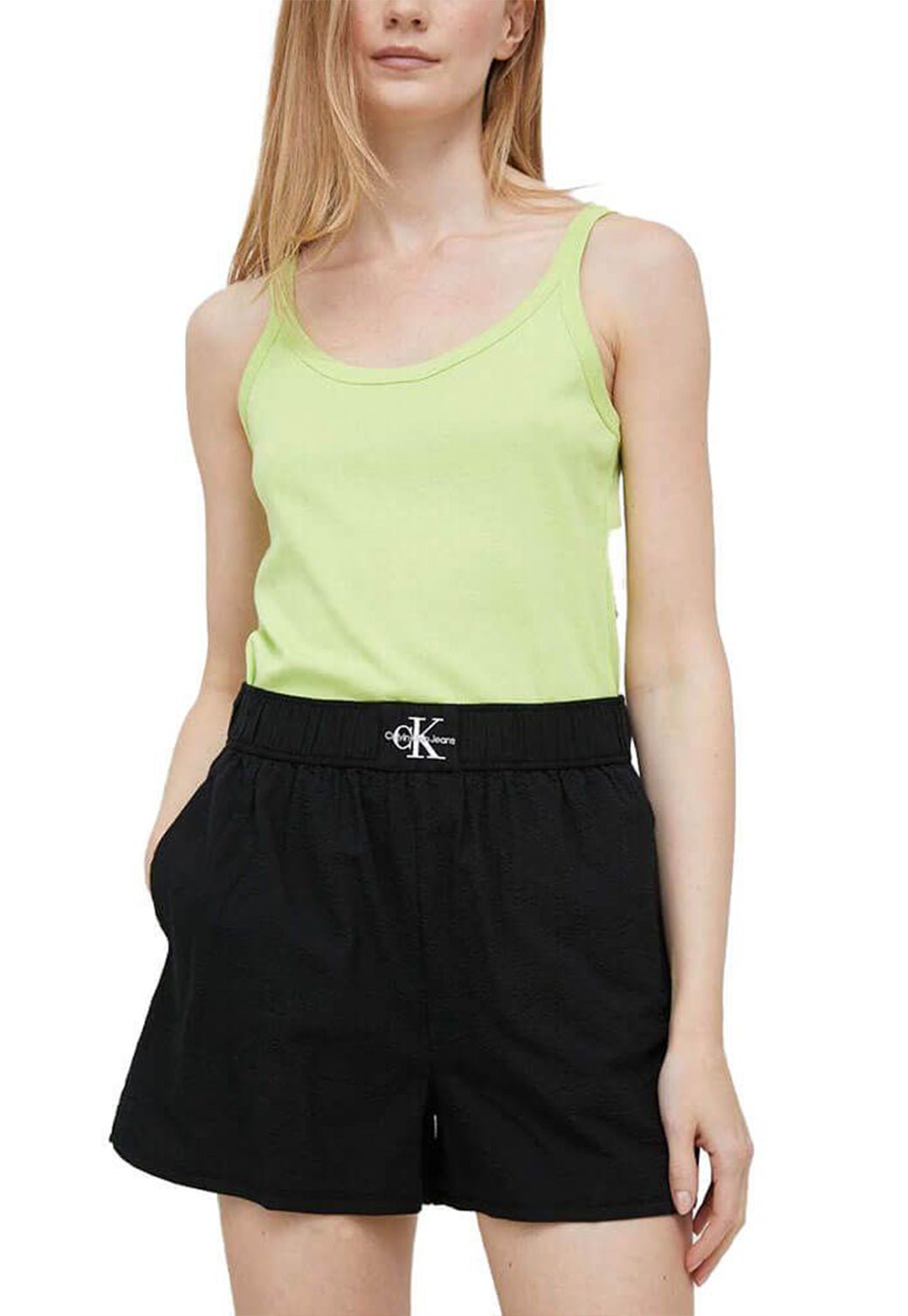 SEERSUCKER RELAXED SHORTS Ck Black 893626797 - Calvin Klein