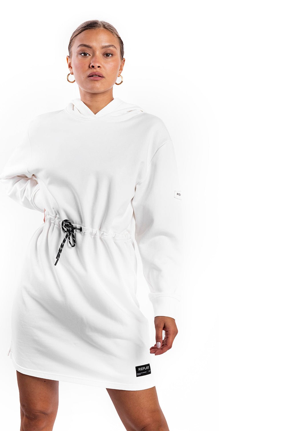 שמלת קפוצ׳ון לוגו נשים - Replay
