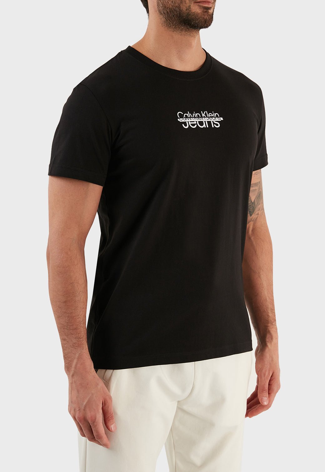 SMALL DISRUPTED LACQUER LOGO TEE Black 893625237 - Calvin Klein