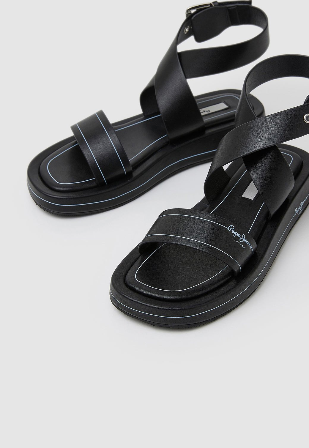 סנדלי רצועות Summer Logy בצבע שחור - Pepe Jeans