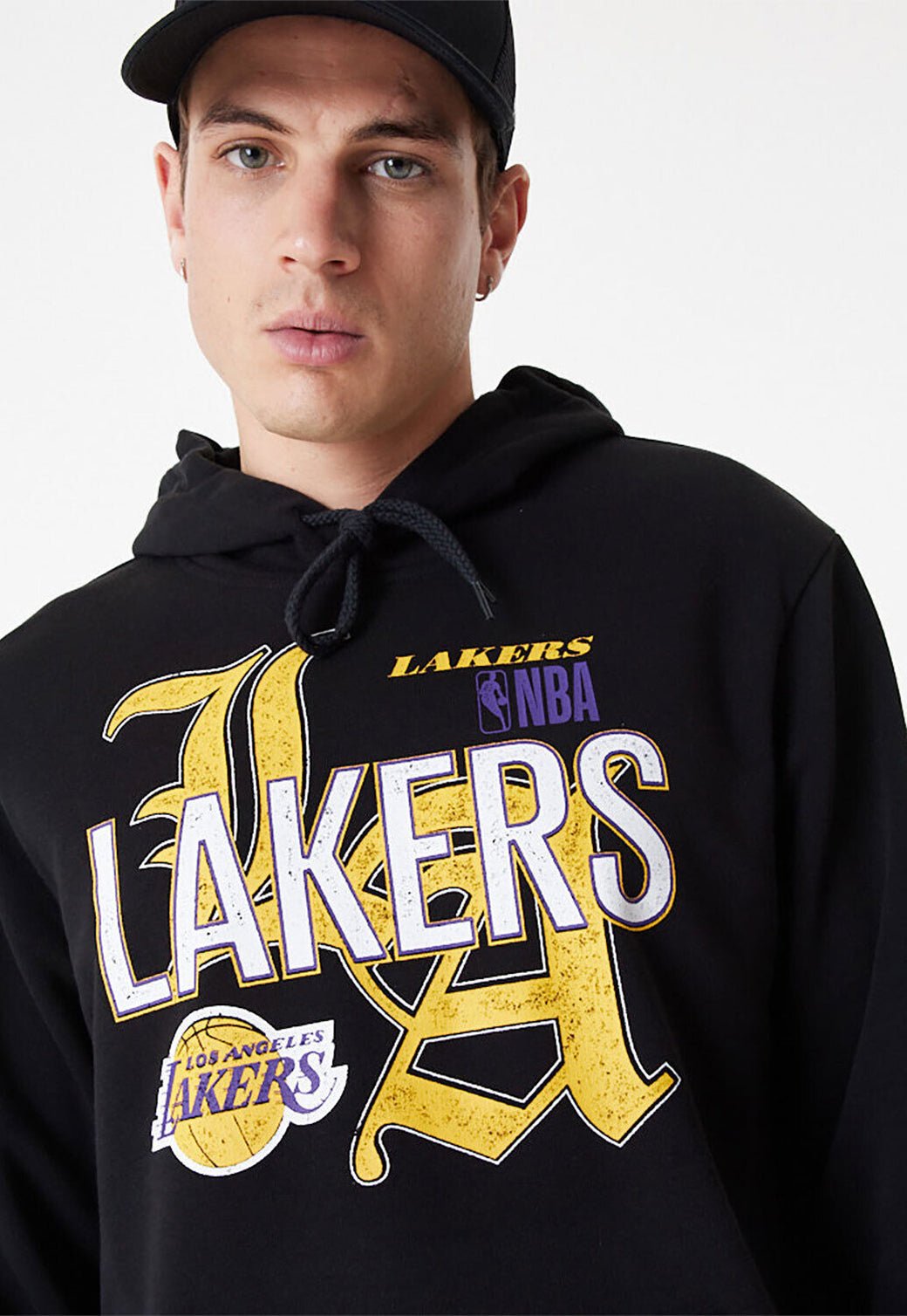 סווטשירט קפוצ'ון Lakers Team גברים - New Era
