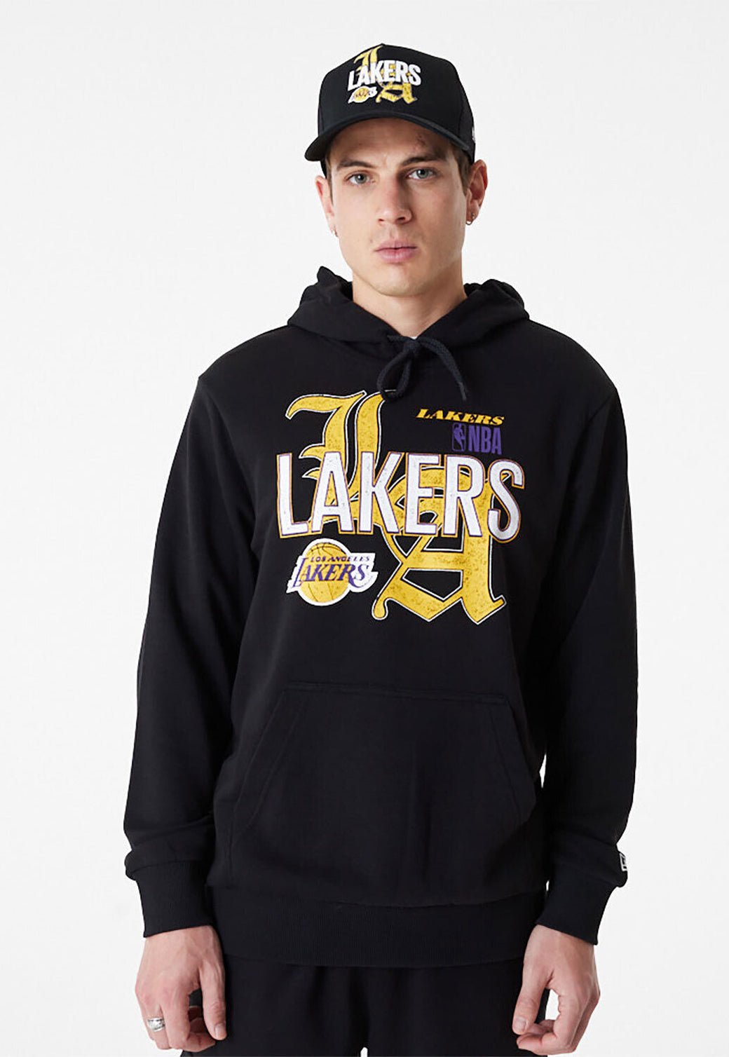 סווטשירט קפוצ'ון Lakers Team גברים - New Era