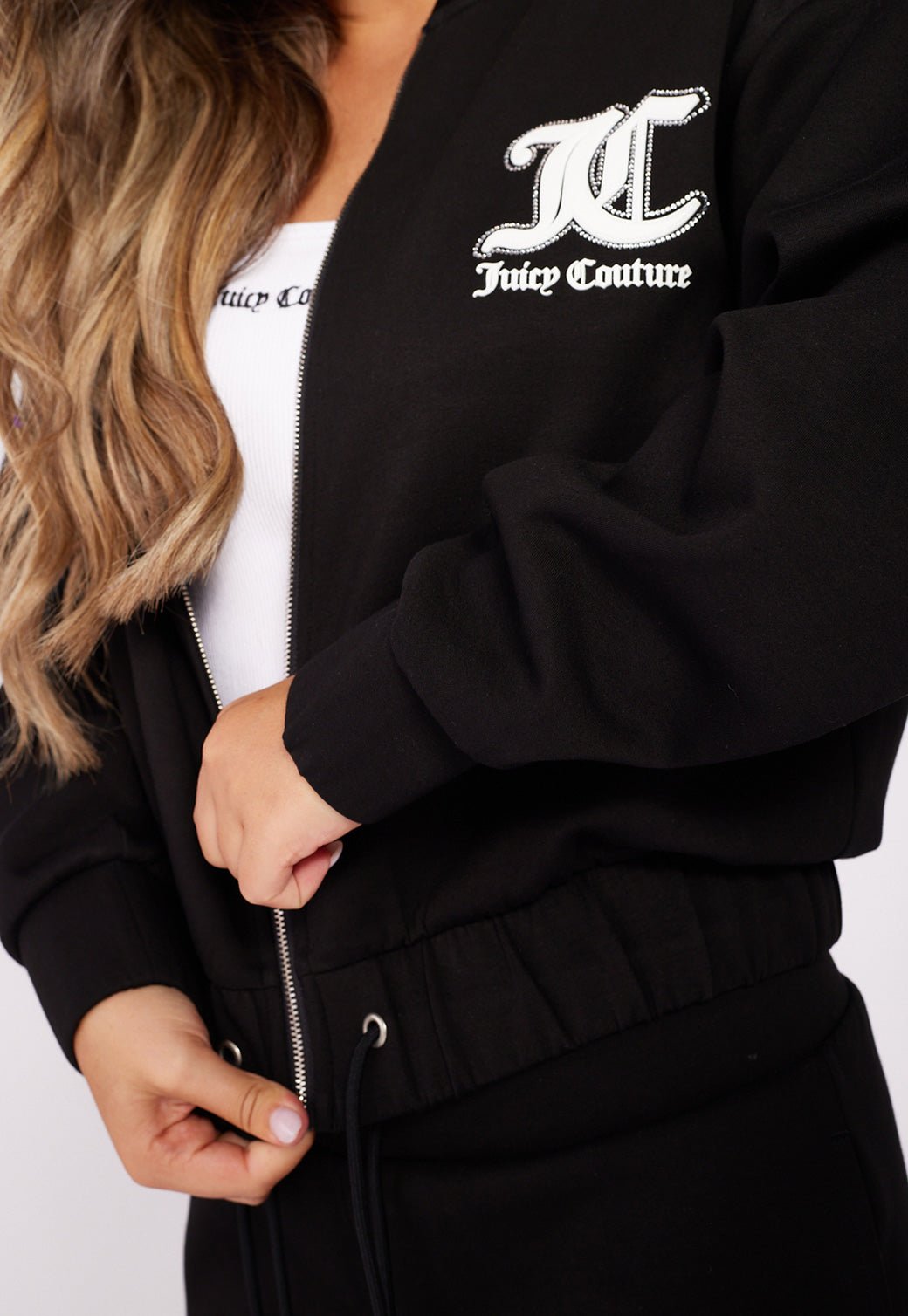 סווטשירט עם לוגו בחזית ובגב נשים - Juicy Couture