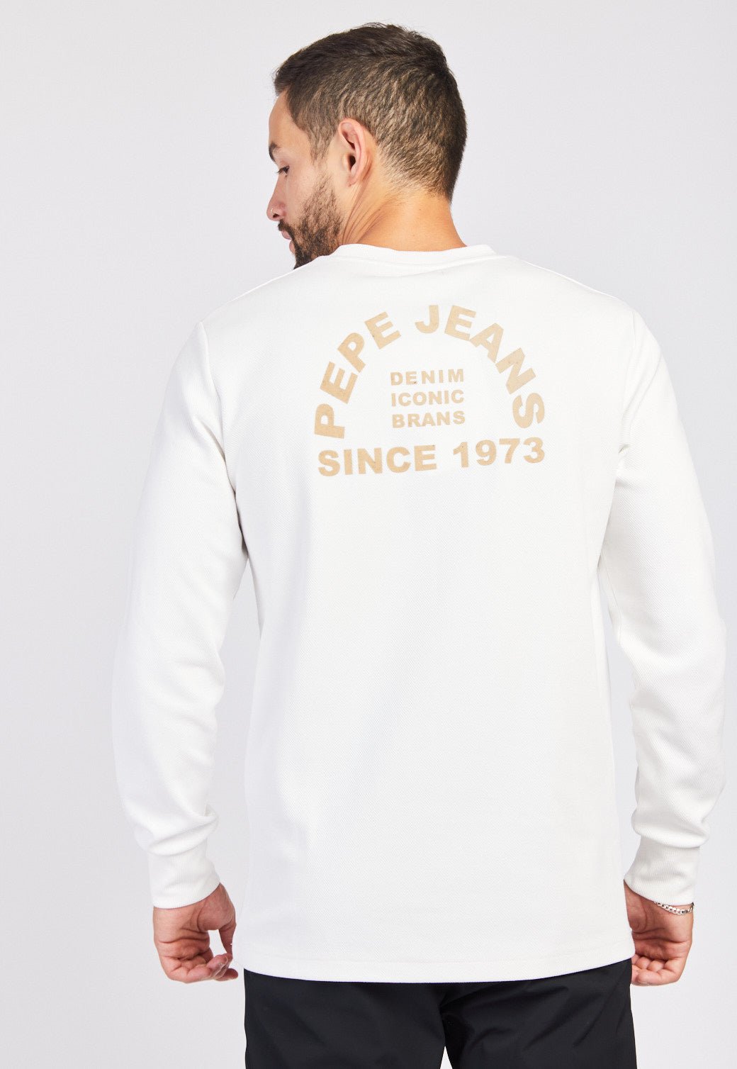 סווטשירט חולצה דריל לוגו גב לגברים - Pepe Jeans