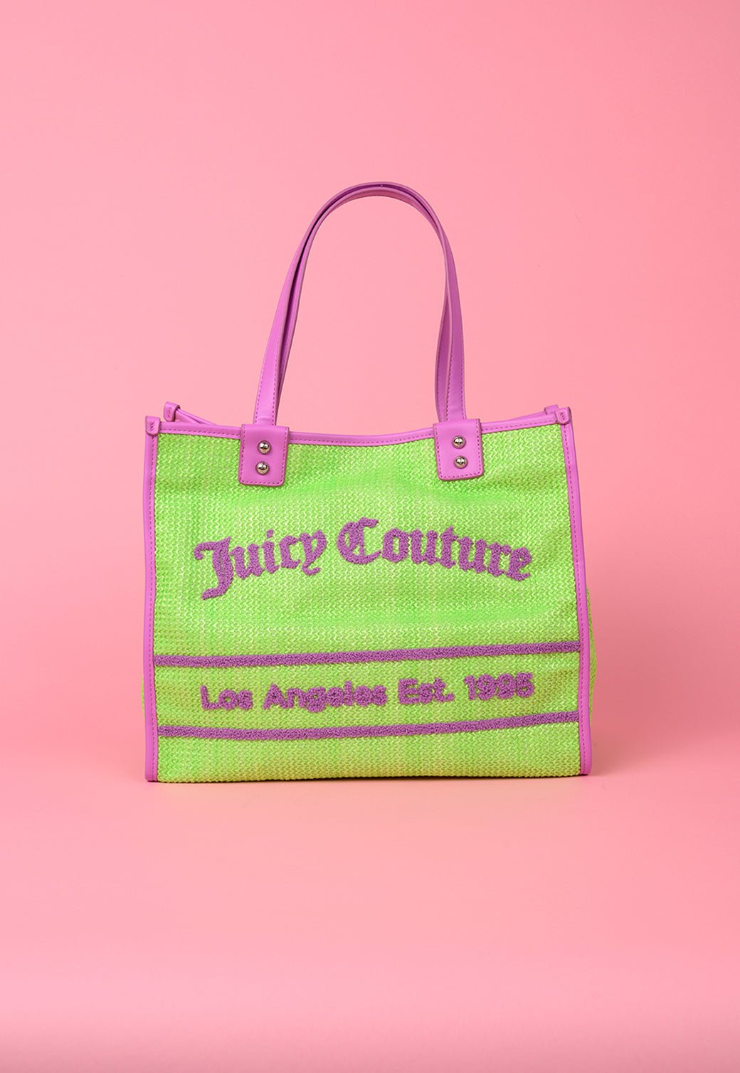 תיק שופינג גדול מבד רפיה - Juicy Couture