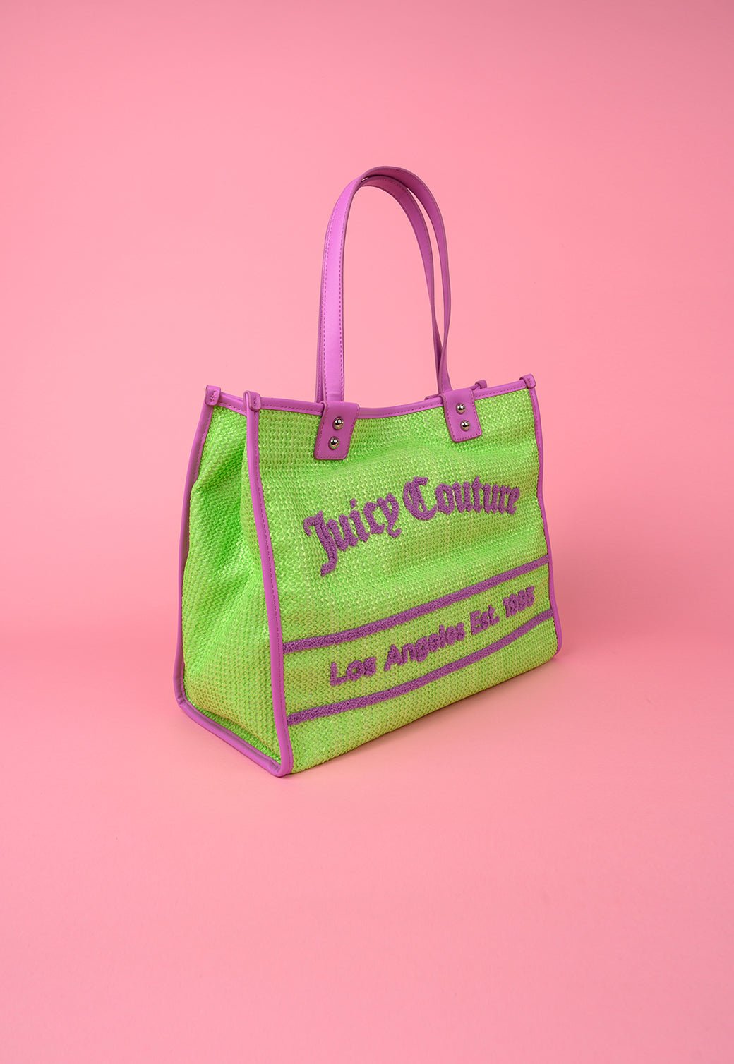 תיק שופינג גדול מבד רפיה - Juicy Couture