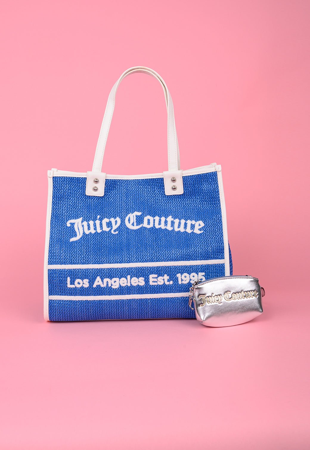 תיק שופינג גדול מבד רפיה - Juicy Couture